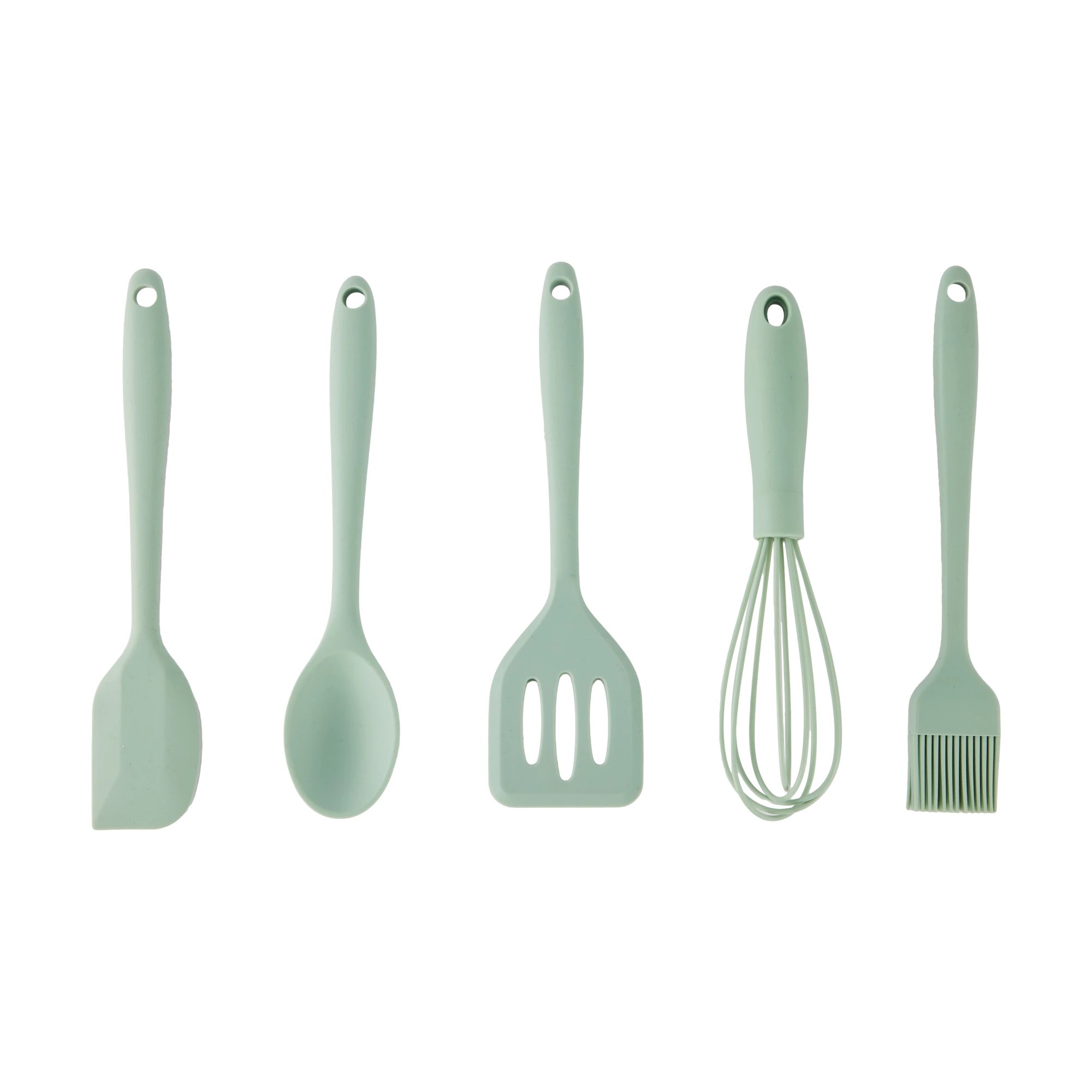 1 Set of 5 Mini Silicone Utensils, 1 of 8