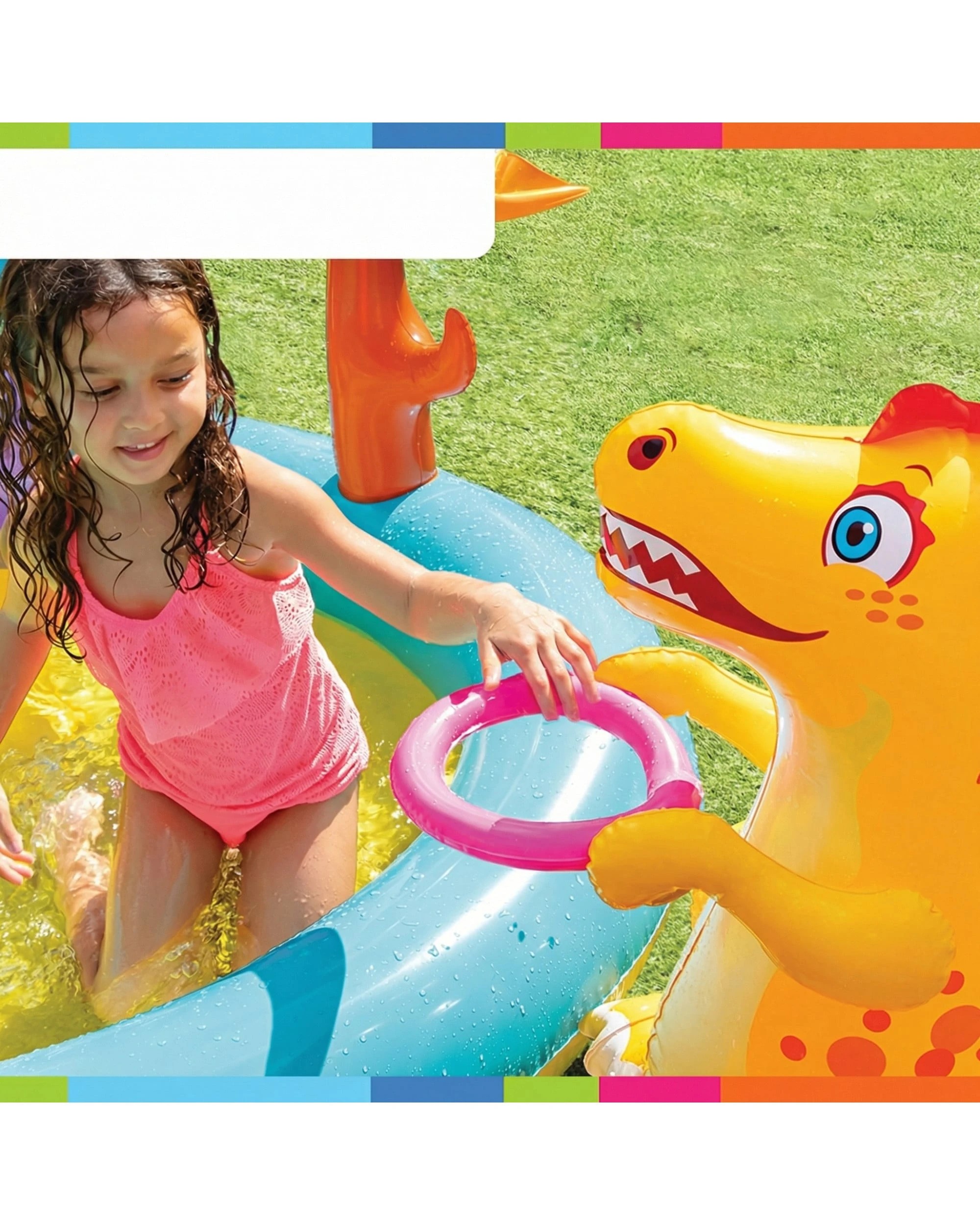 5 Intex 57135NP Dinoland Play Centre Inflatable Kids Pool with Slide, 5 of 7