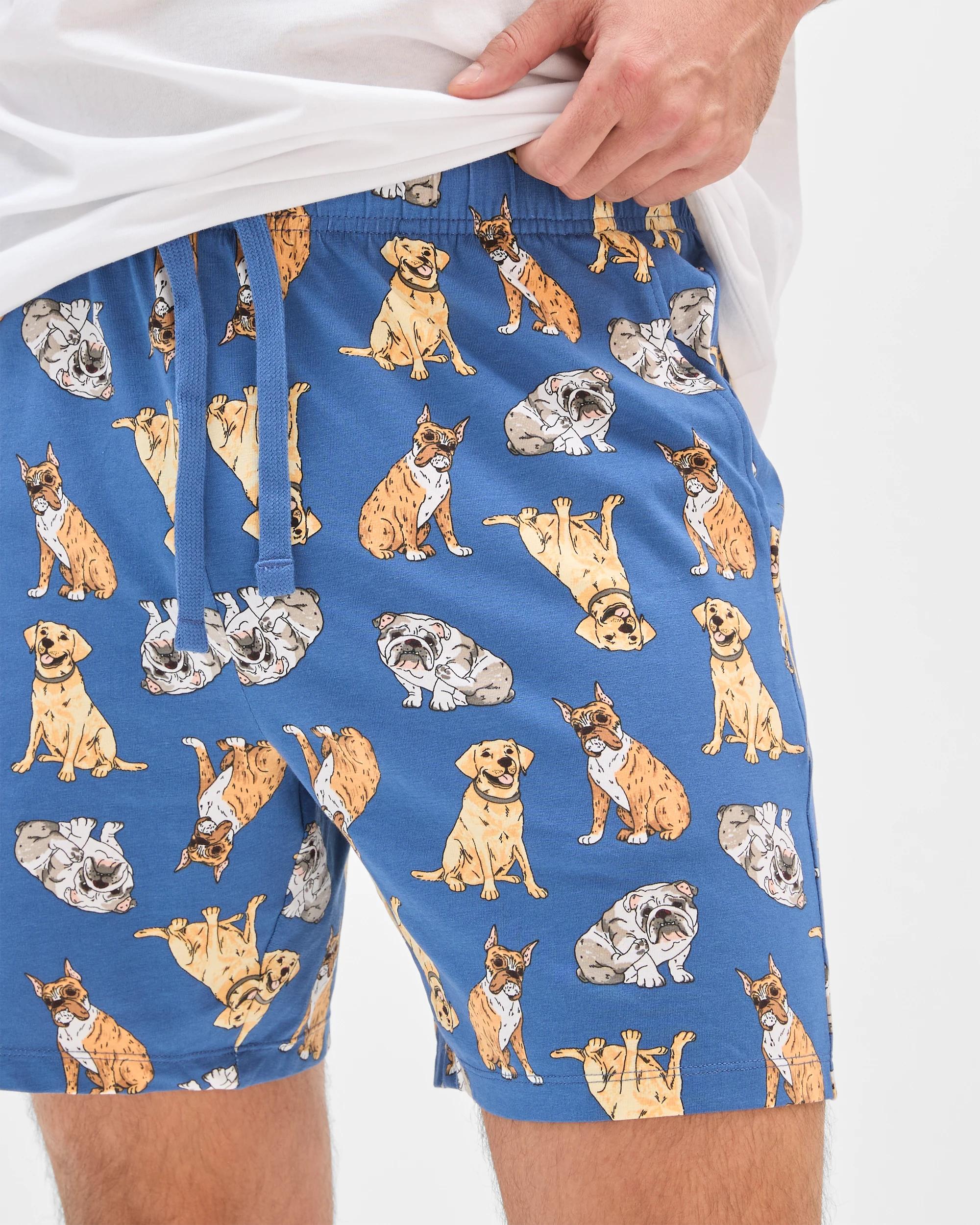 5 Maxx Australian Cotton Knit Pyjama Set WHITE RUFF DAY/DOGS, 5 of 6