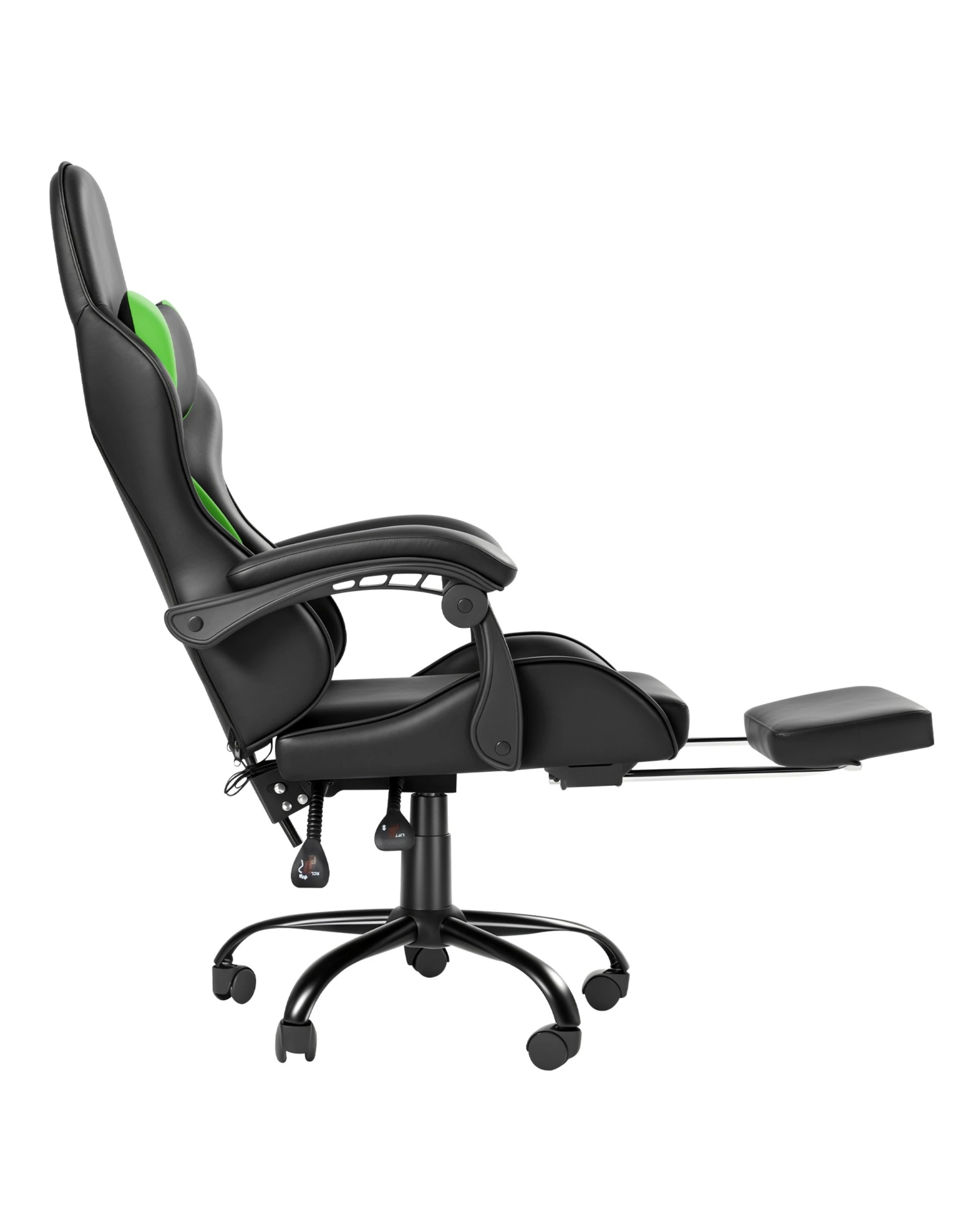6 Advwin Gaming Chair with Lumbar Cushion - Green, 6 of 8