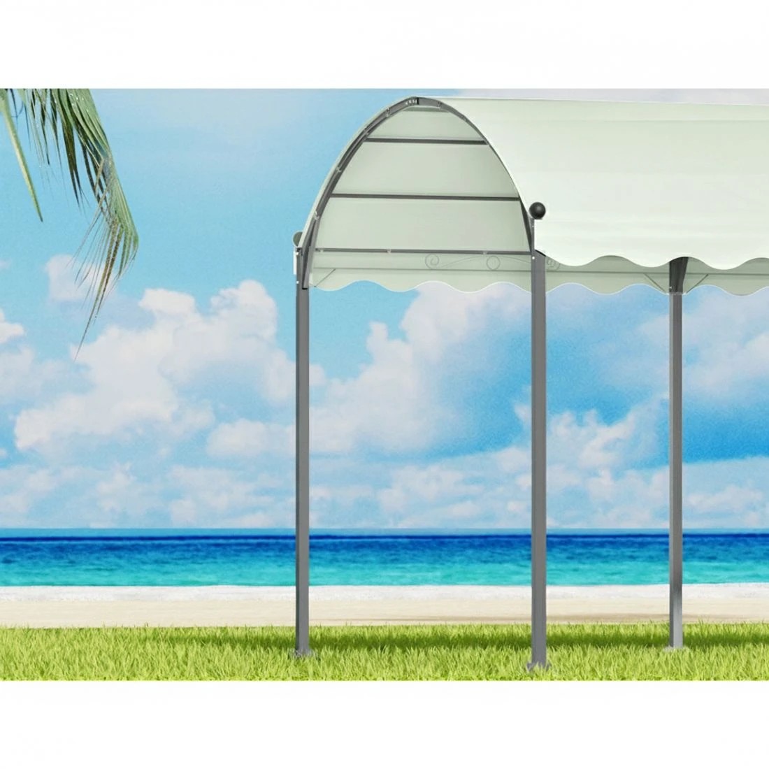 5 Instahut Gazebo Marquee 4x3m Outdoor Event Wedding Tent Camping Party Shade Iron Art Canopy - Beige, 5 of 6