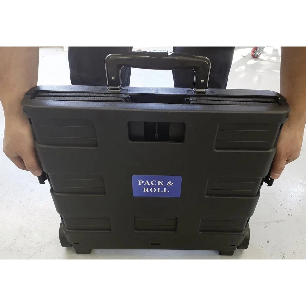 10 Pack & Roll 35kg Trolley Cart Black, 10 of 10