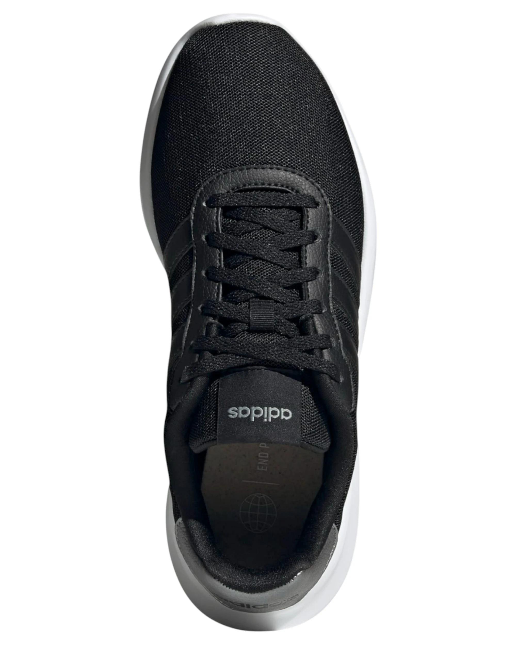 3 Adidas Womens Lite Racer 3.0 Black/ White Athletic Running Shoes BLACK/WHITE, 3 of 8