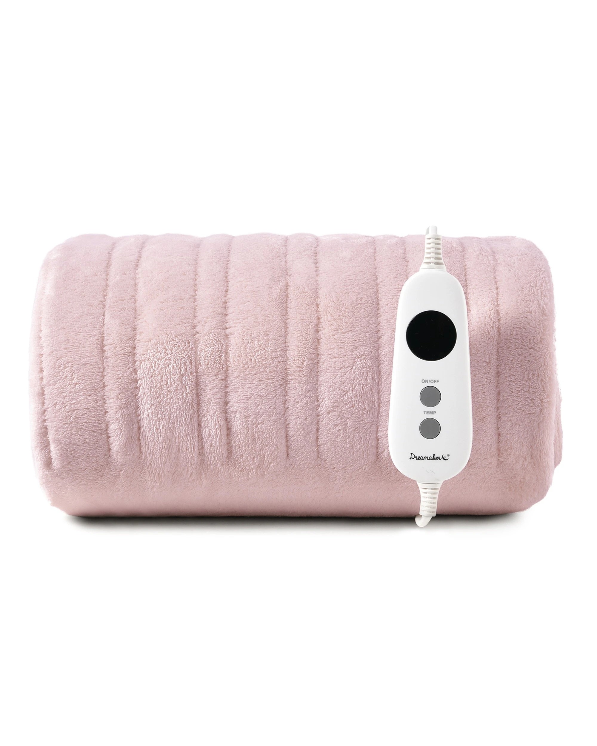 2 Dreamaker Kingston Coral Fleece Electric Heated Throw Blanket 130x160cm - Blush, 2 of 6