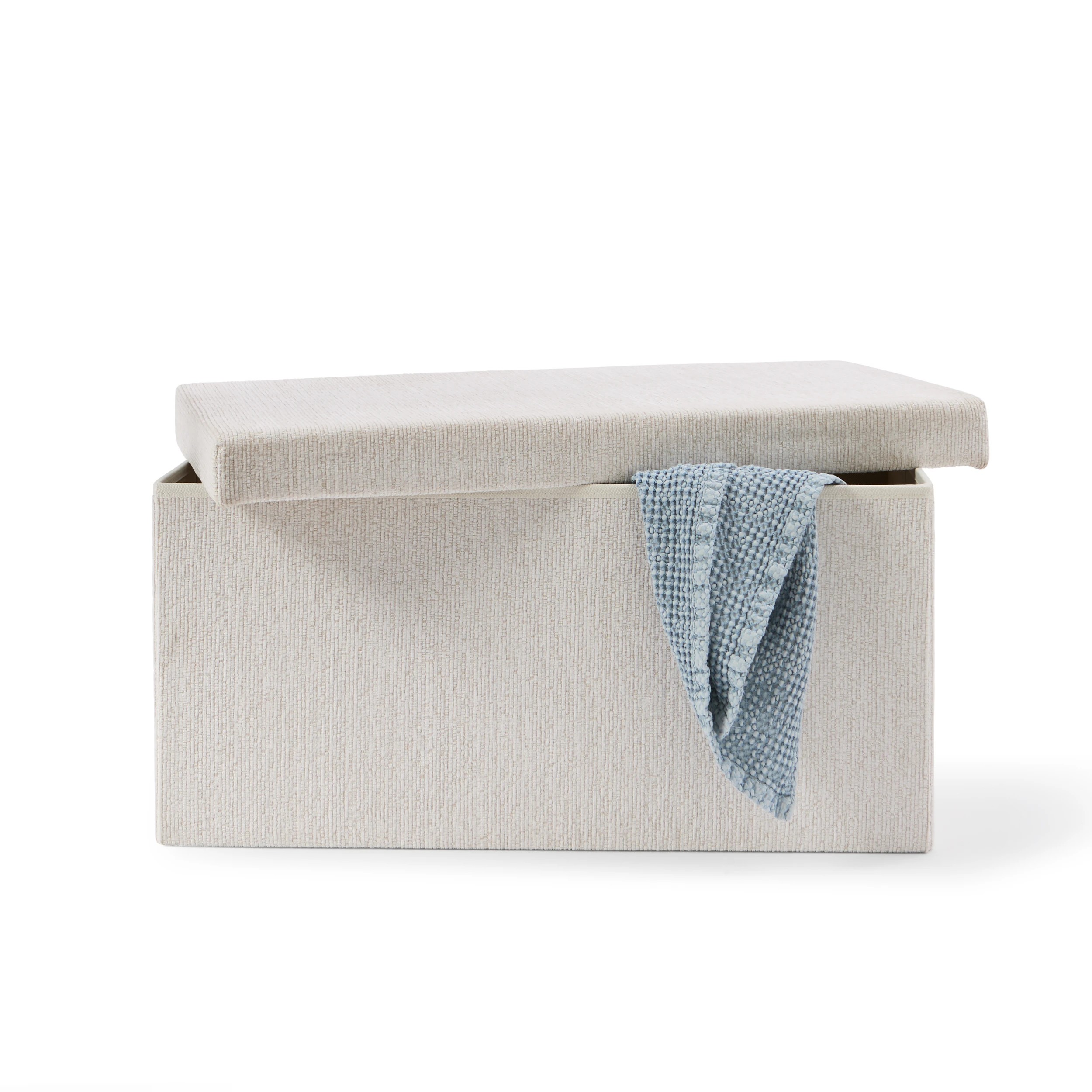 1 Rectangle Storage Ottoman Boucle, 1 of 9
