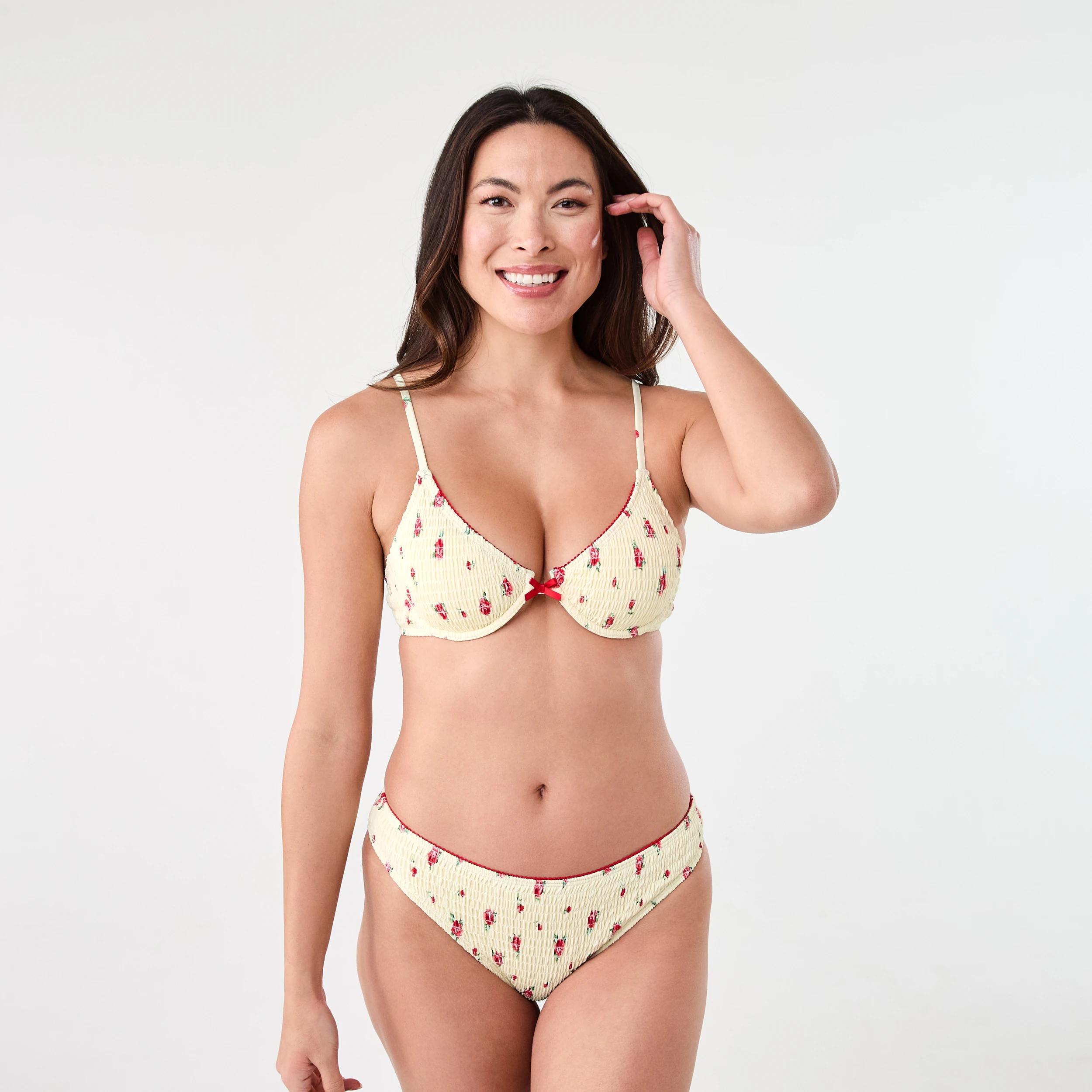 1 Classic Smocked Bikini Briefs ROSEBUD FLAN, 1 of 5