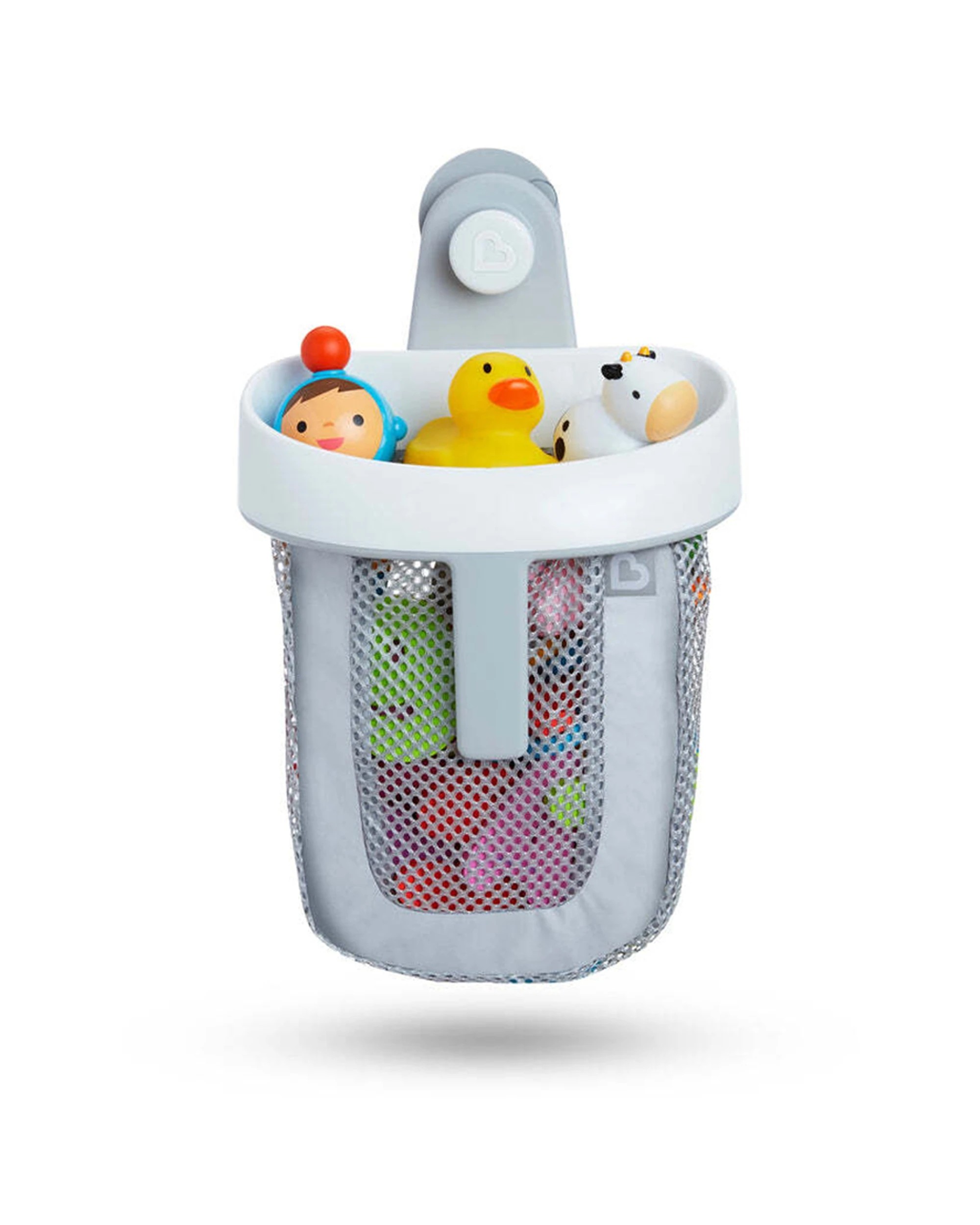 2 Munchkin Super Scoop Bath Toy Organiser 6m Plus Quick Dry Mesh Suction Cup Hook - Multi, 2 of 8