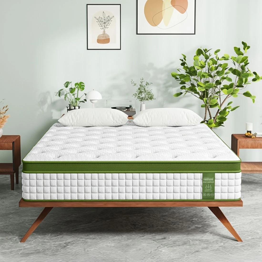 4 BedStory King Mattress 34cm Medium - Hybrid Mattress for Pressure Relief Motion - King Bed - White, 4 of 6