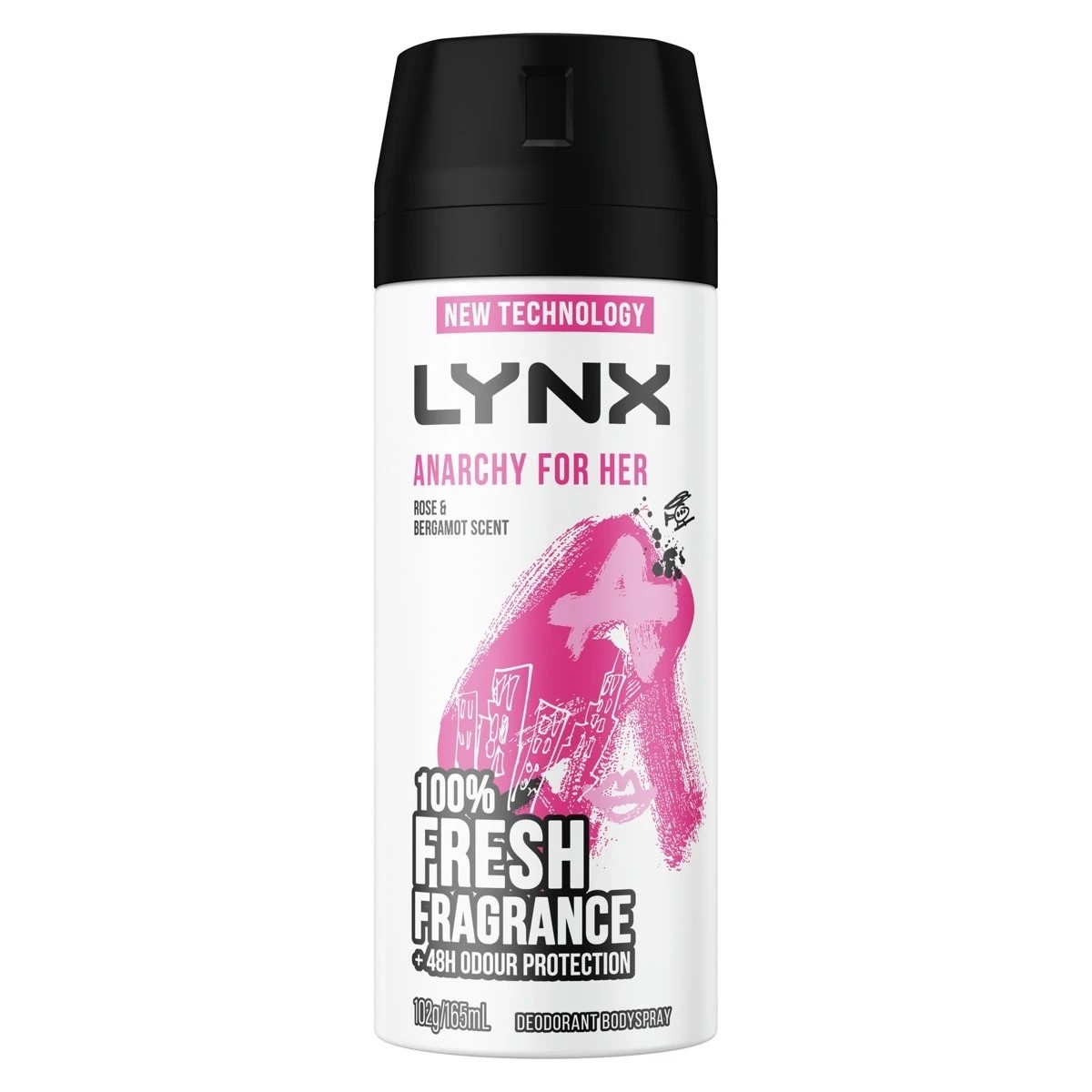 1 LYNX Anarchy For Her Deodorant Bodyspray - Rose and Bergamot Scented, 1 of 7