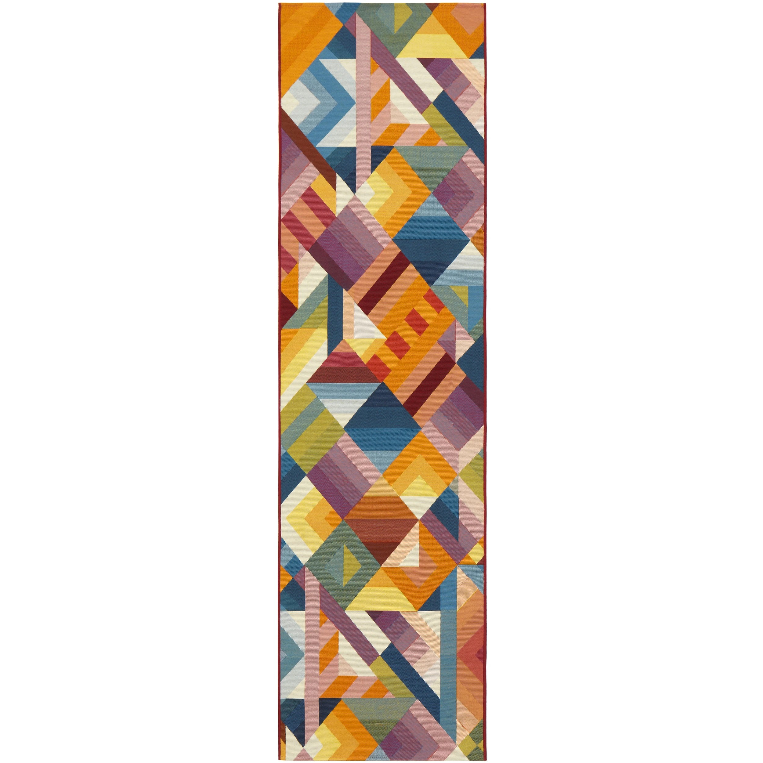 2 Common Ground Rugs Horizon Geo 400x80cm - Large Outdoor Rug - Multi, 2 of 8