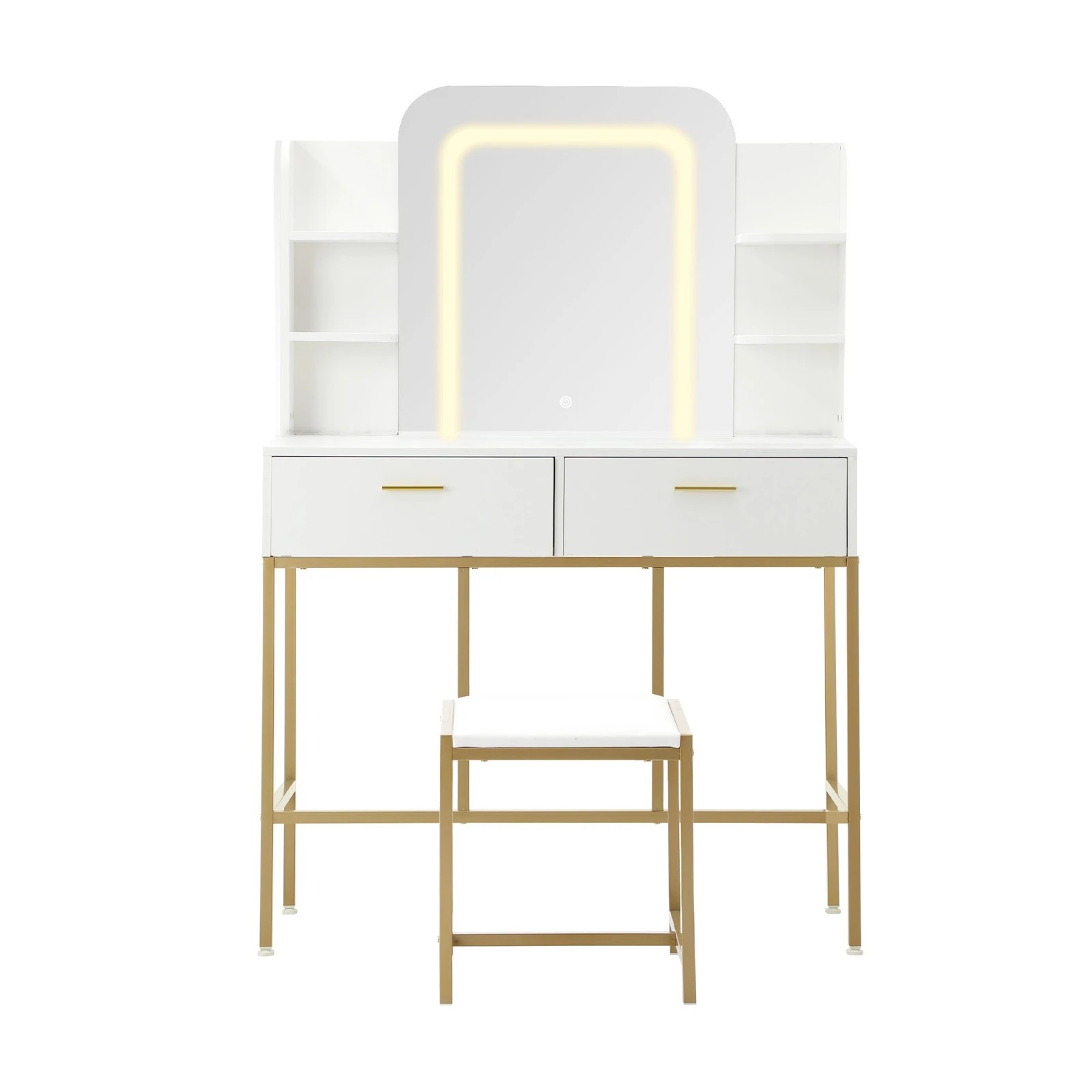7 Oikiture Dressing Table Stool Set Makeup Led Mirror Vanity Iron Desk
 - Multi, 7 of 9