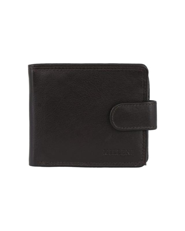 Milleni Men's Leather Wallet Accessory With Strap RFID Protected Soft - B