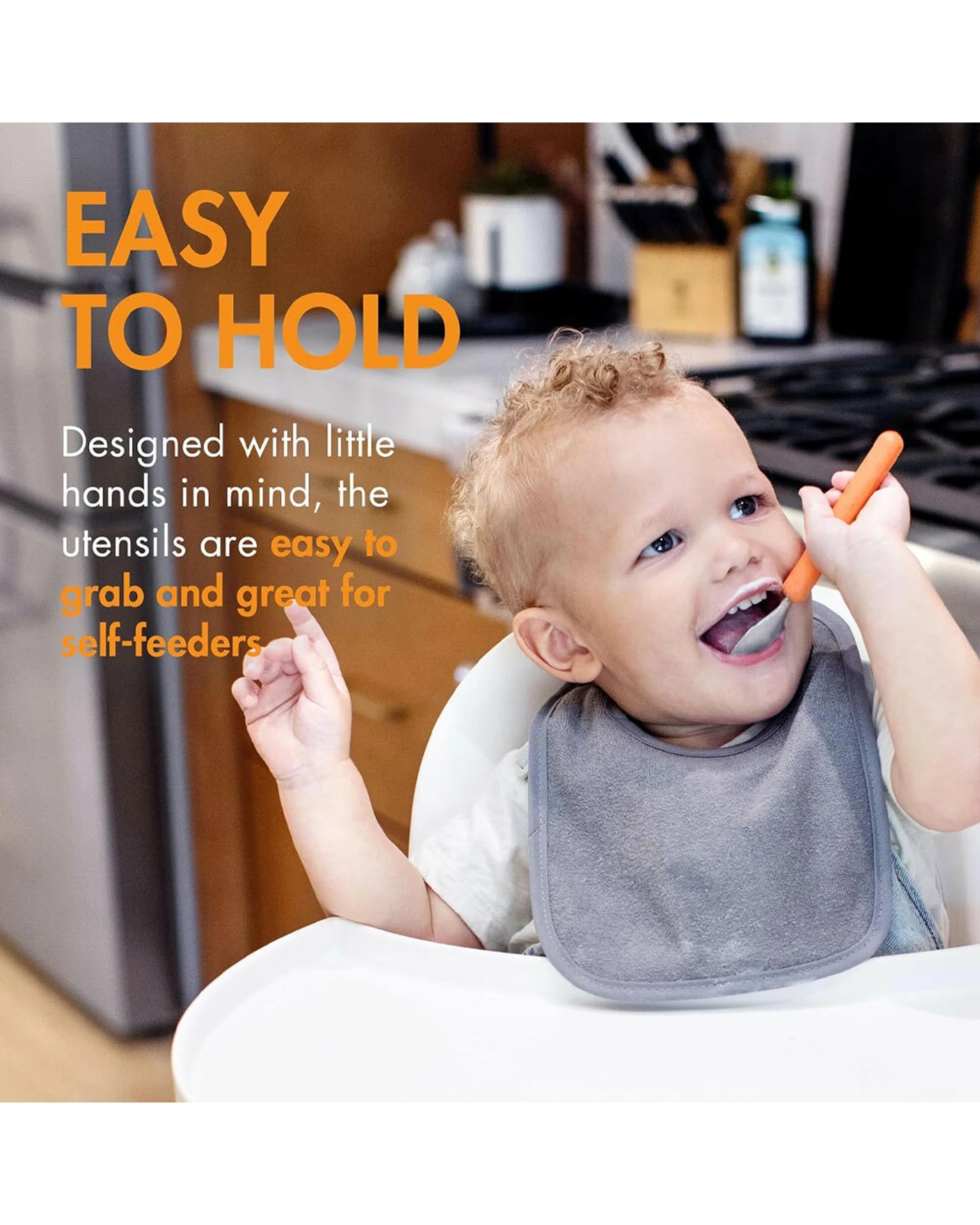 2 Boon 6pc Chow Toddler Stainless Steel Utensils Mint Navy Set - Multi, 2 of 5