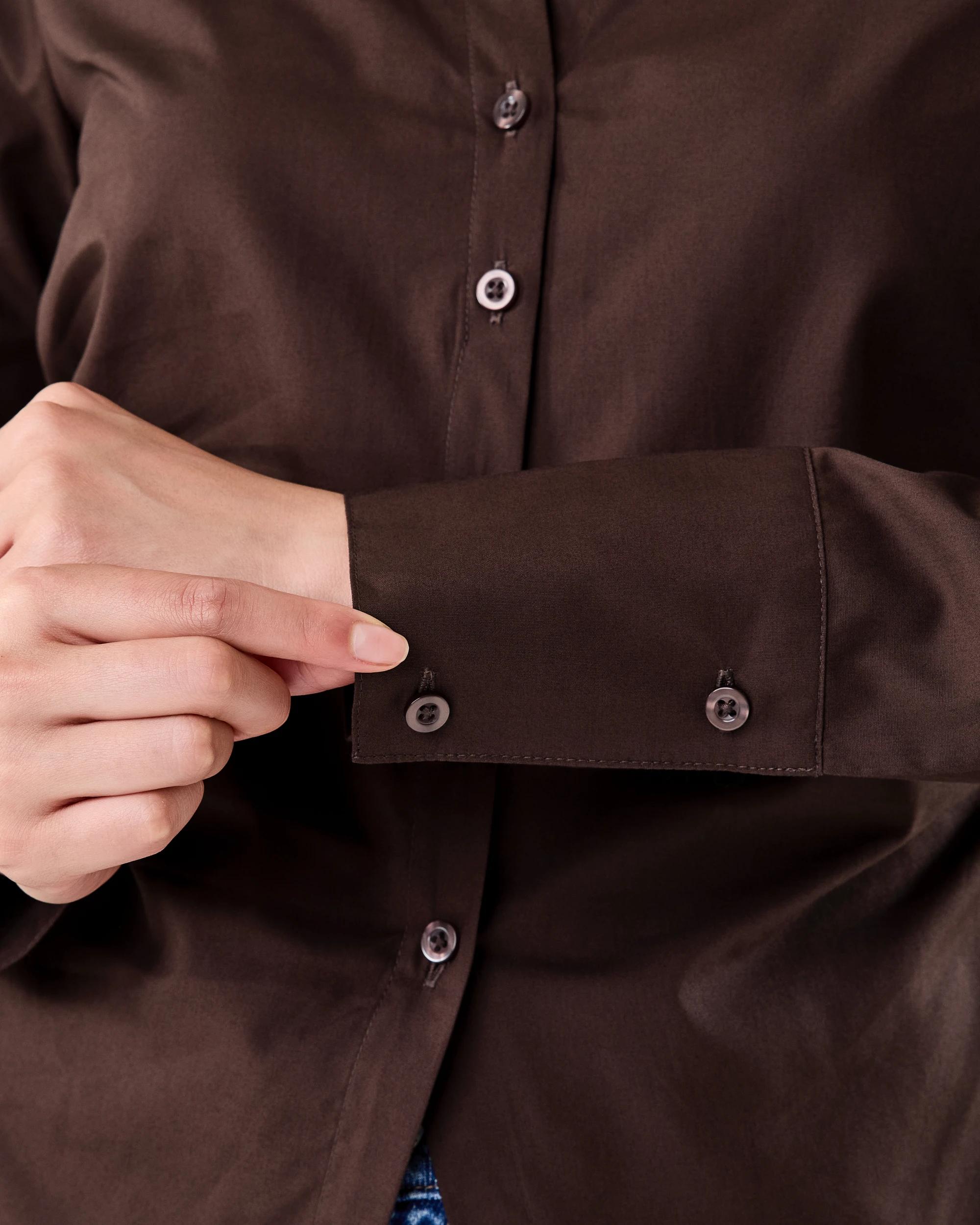 6 Long Sleeve Fitted Shirt Melt Brown, 6 of 7