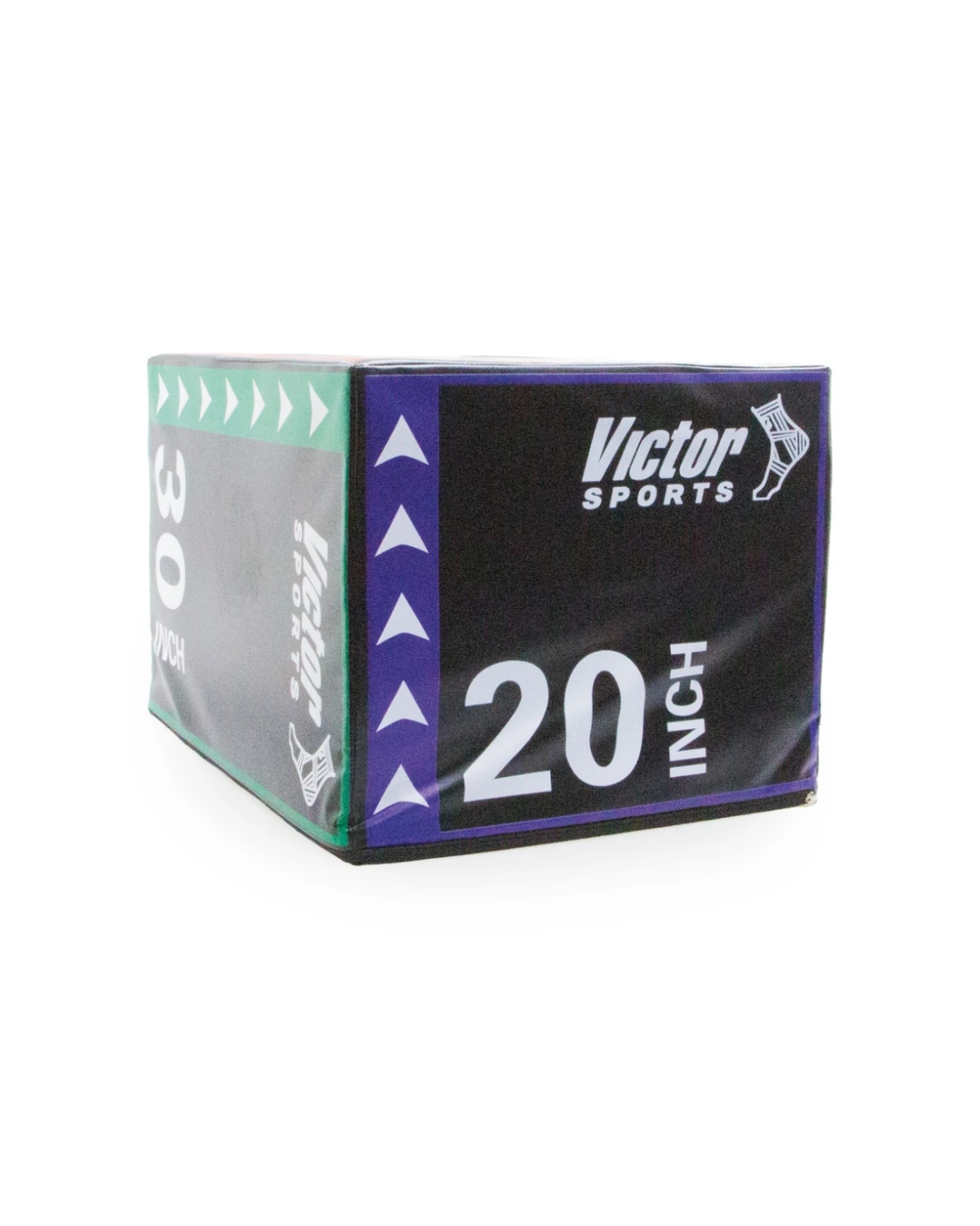 1 Victor Sports Plyometric Training Box 3 Height Options Durable PVC Foam 20kg - Multi, 1 of 3
