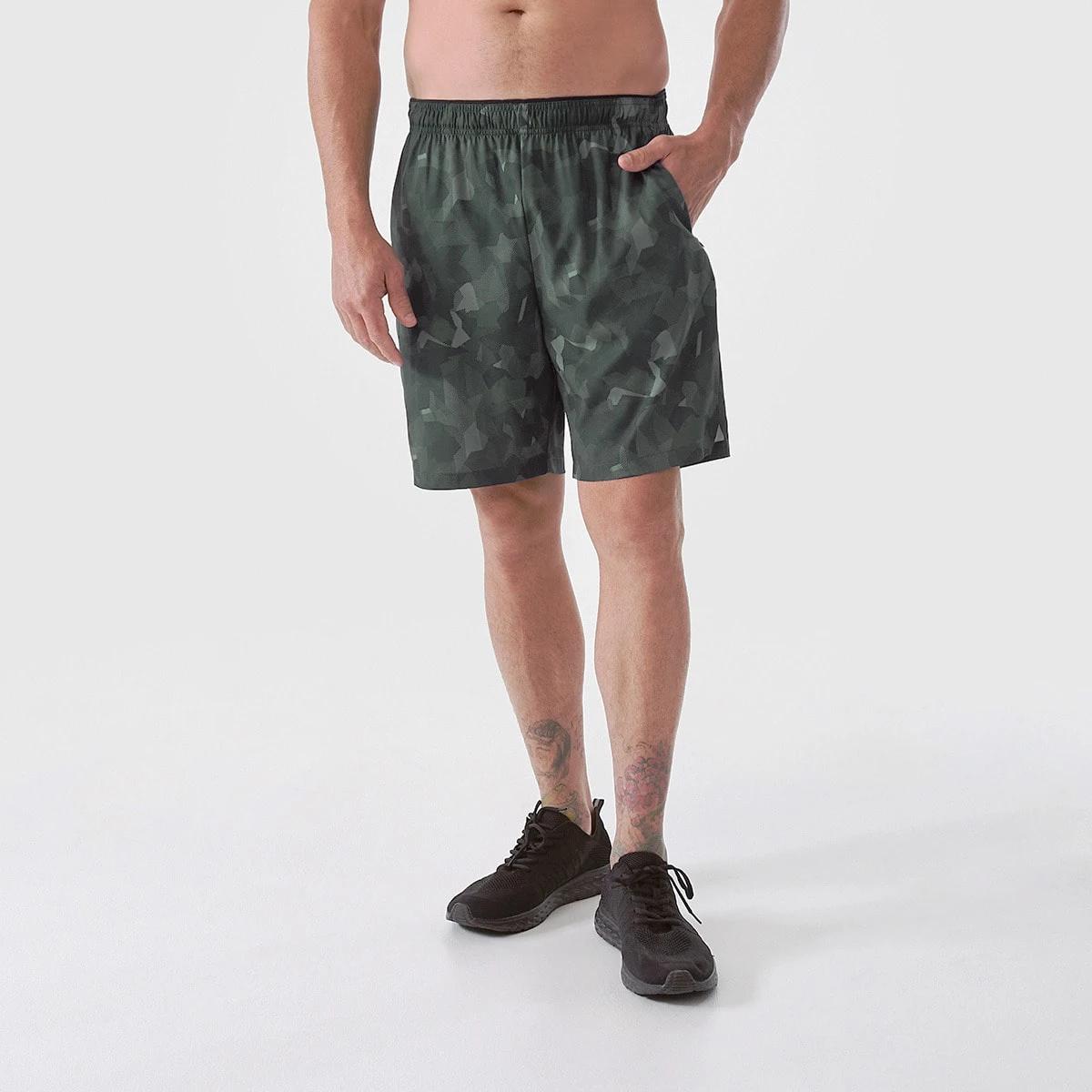 7 Active Mens Gym Shorts Khaki Camo, 7 of 7