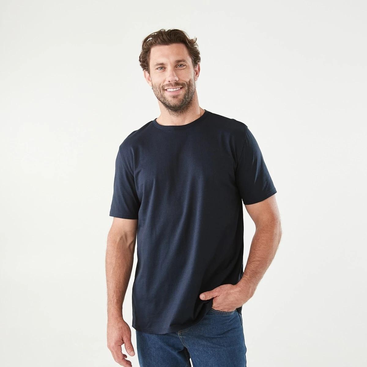 1 Plain Crew Neck T-shirt BLUE NIGHTS, 1 of 6