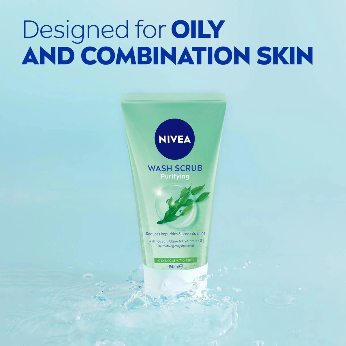 3 Nivea Purifying Wash Scrub 150ml - Ocean Algae and Hydramine, 3 of 7