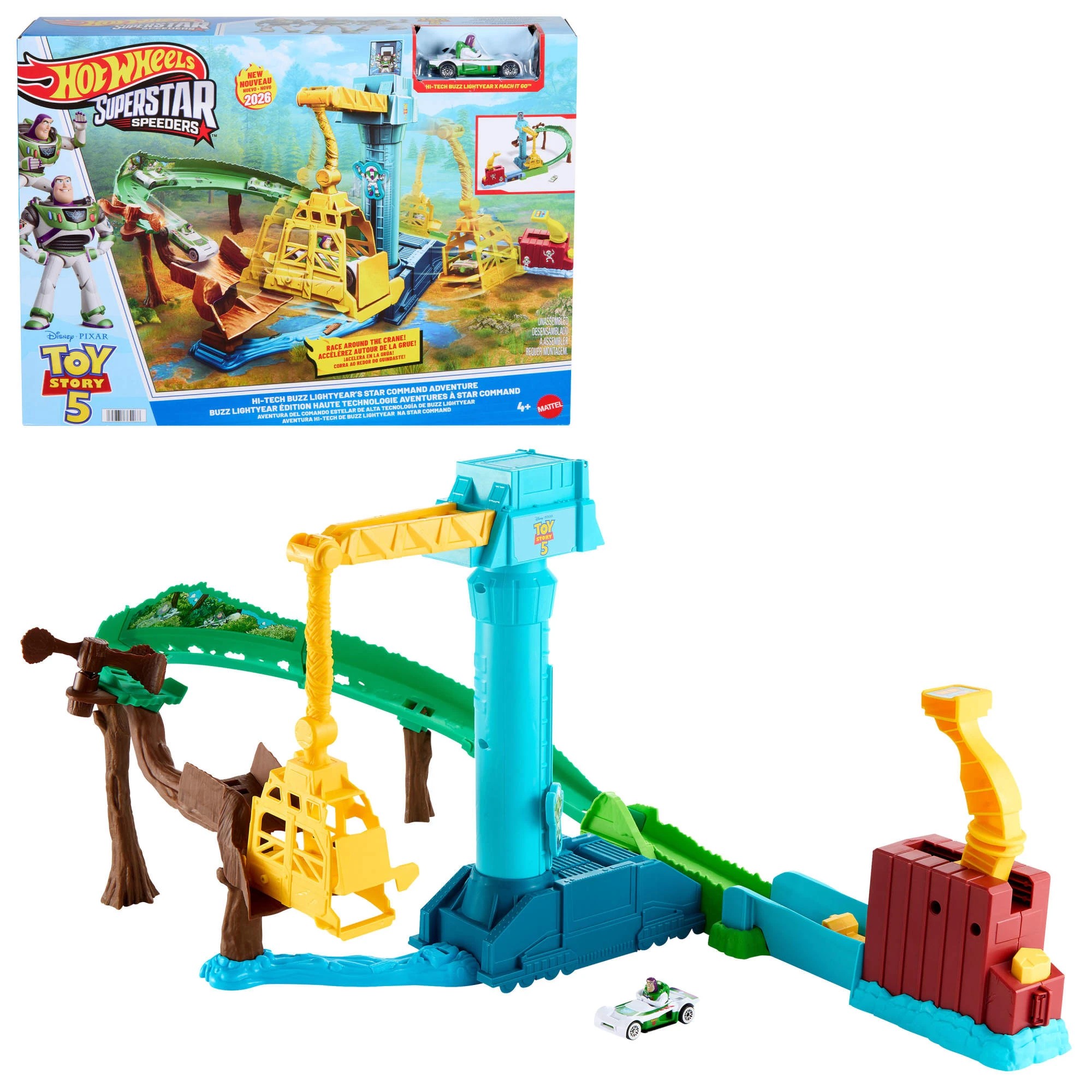 1 Hot Wheels Superstar Speeders Hi-Tech Buzz Lightyear’s Star Command Adventure Track Set, 1 of 6