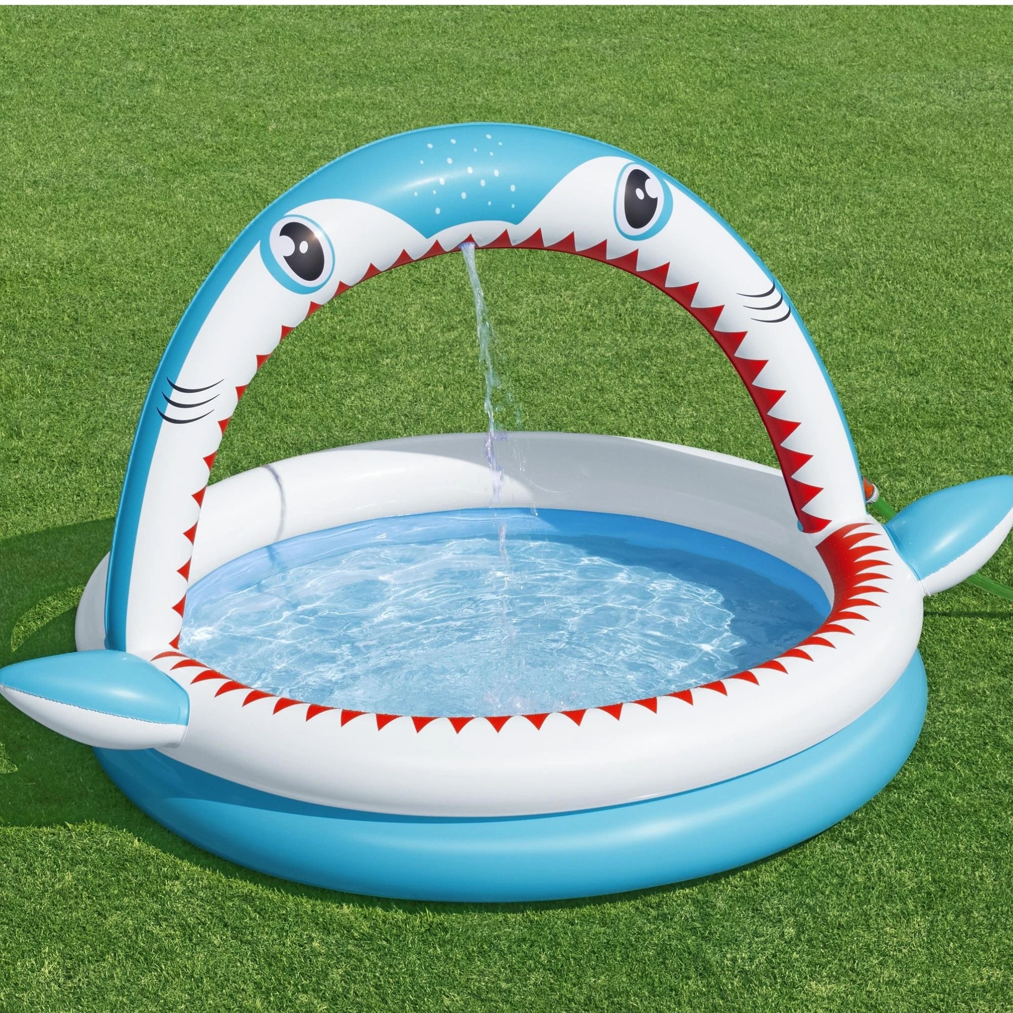 2 Bestway 64" x 50" x 36"/1.63m x 1.27m x 92cm Sharktastic Sprinkler Play Pool, 2 of 5