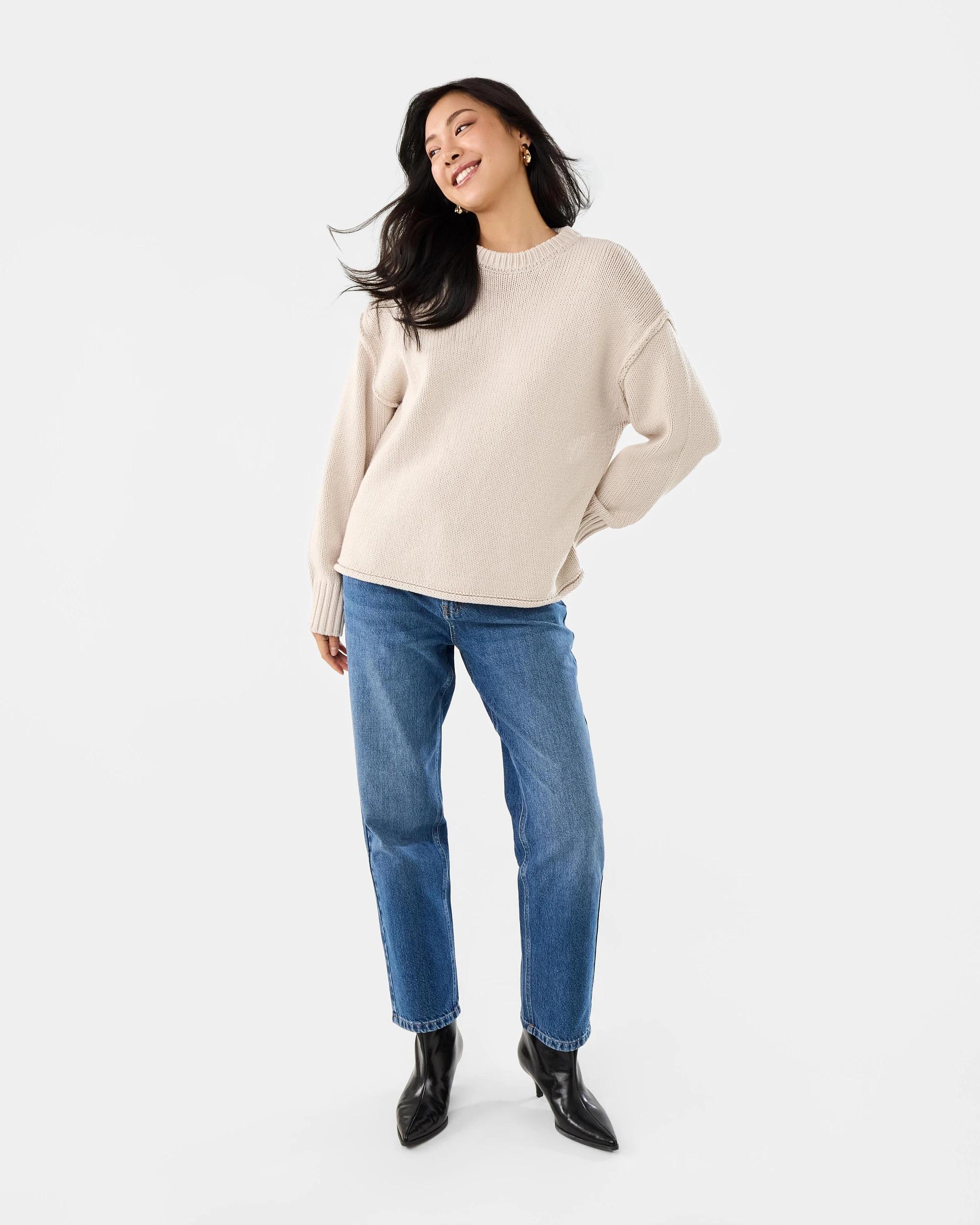 2 Exposed Seam Jumper Nat Beige, 2 of 8