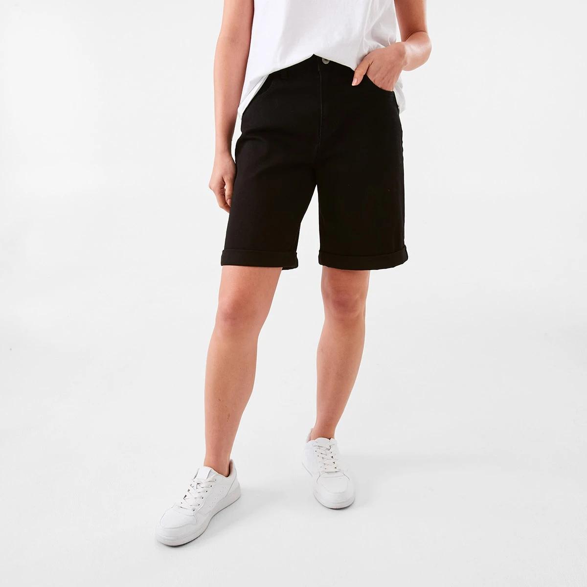 7 Denim Bermuda Shorts Black Wash, 7 of 7