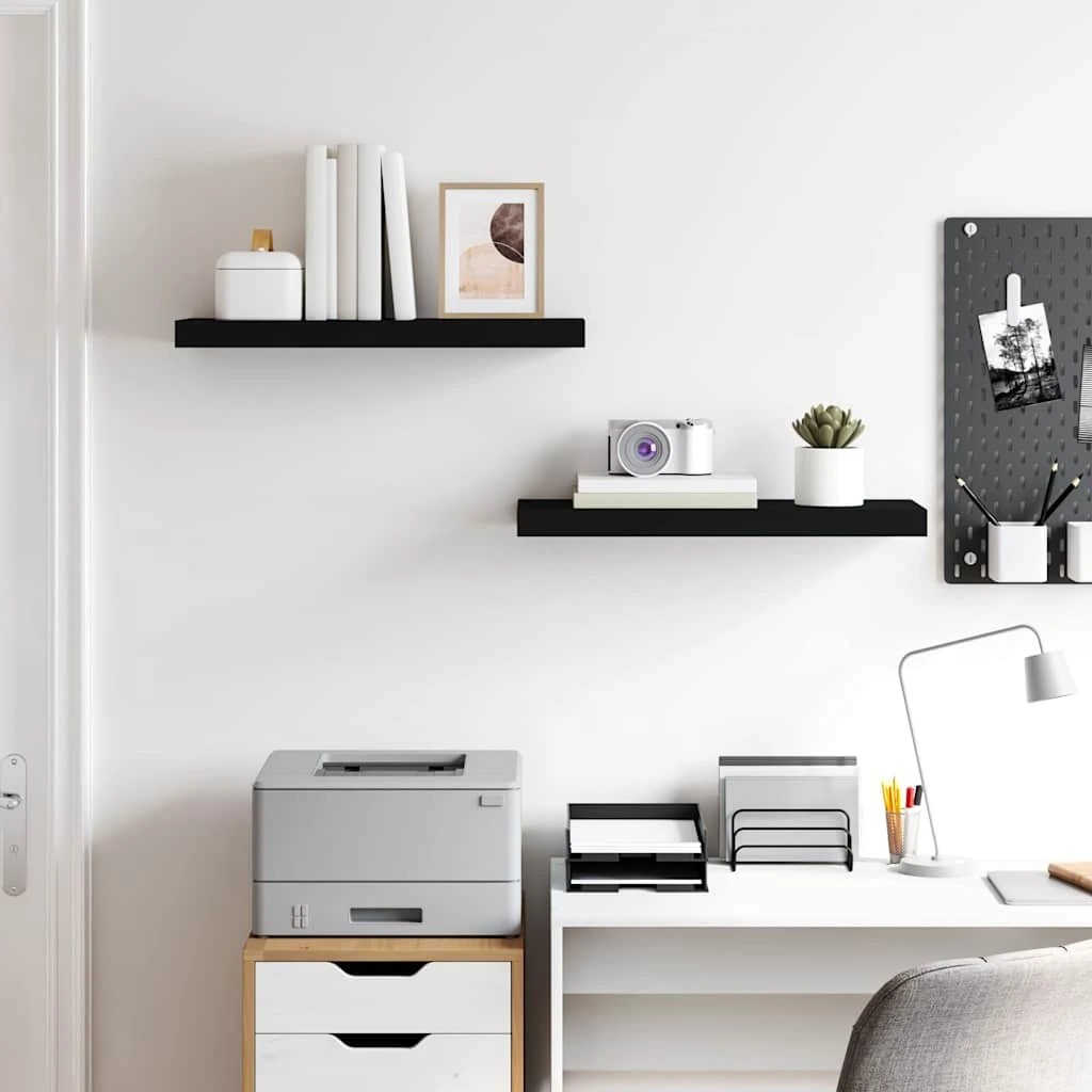 3 vidaXL Wall shelf Wall mounting - Black, 3 of 9