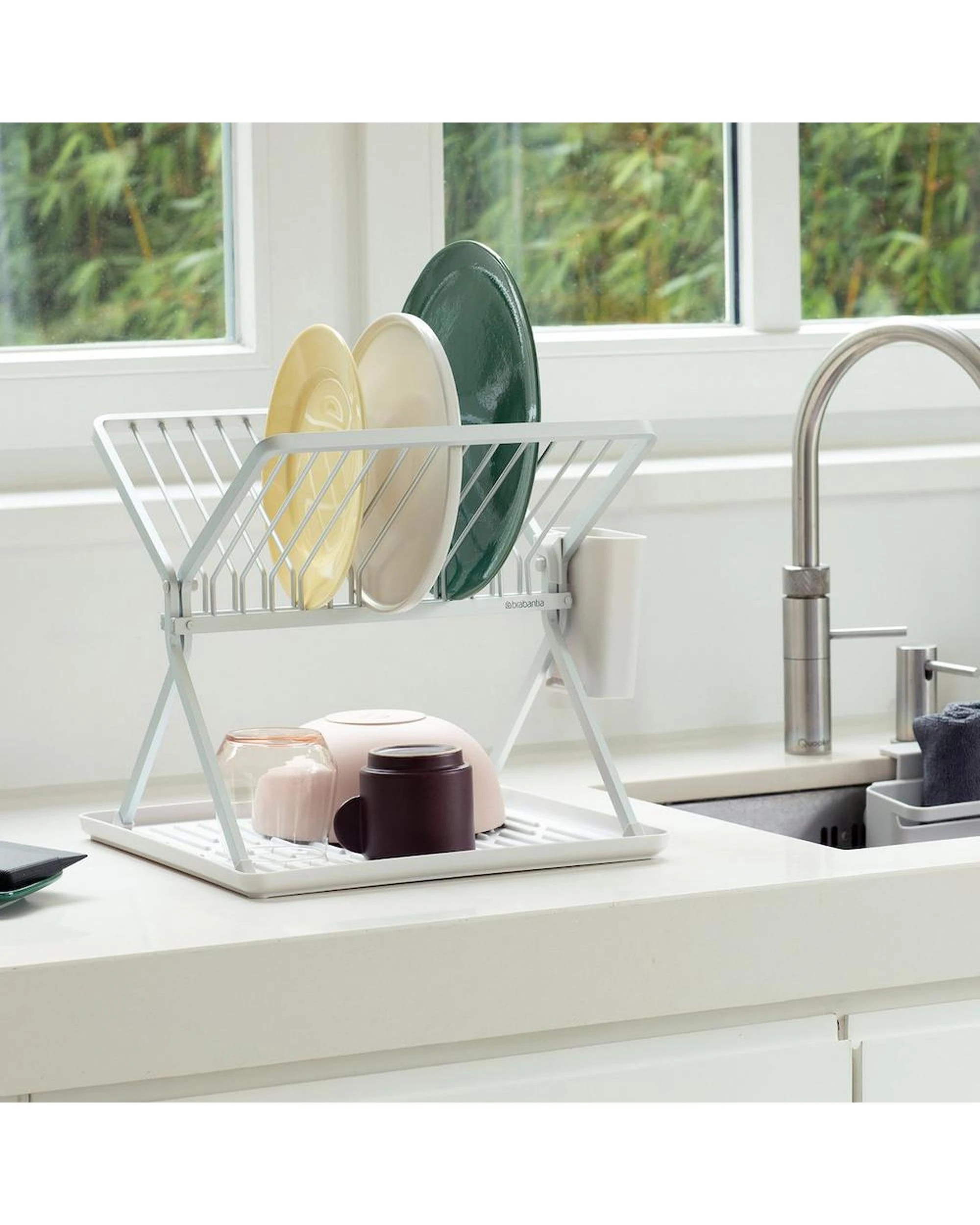6 Brabantia Foldable Dish Drying Rack Light Grey, 6 of 6