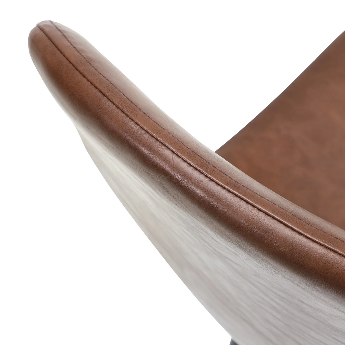 6 Oikiture 2x Dining Chairs Kitchen Accent Chair Lounge Room Pu Leather
 - Brown, 6 of 10