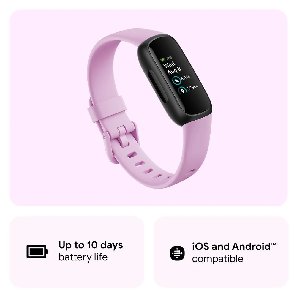 3 Fitbit Inspire 3 Fitness Tracker Lilac, 3 of 8