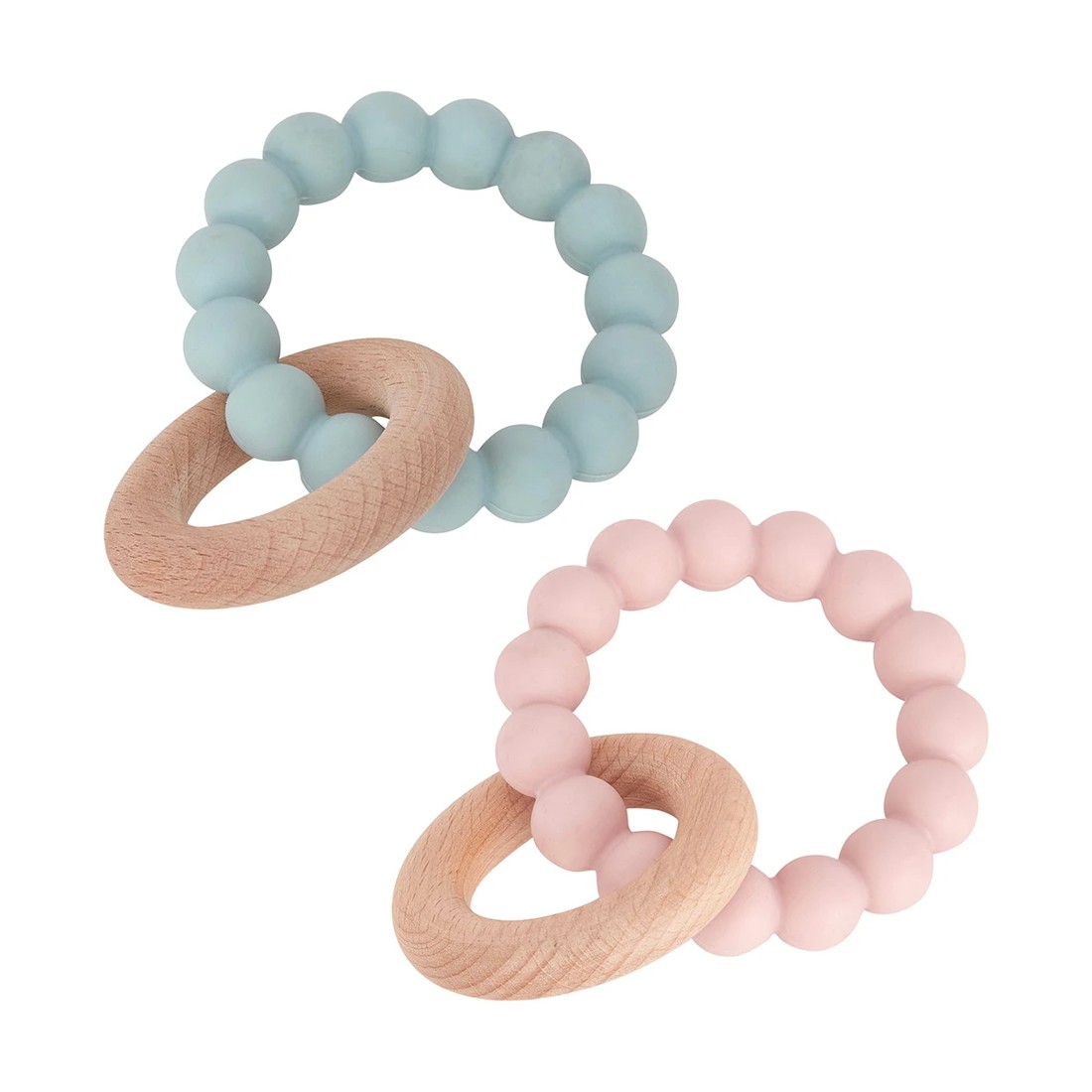 1 Wooden & Silicone Teether - Assorted, 1 of 6