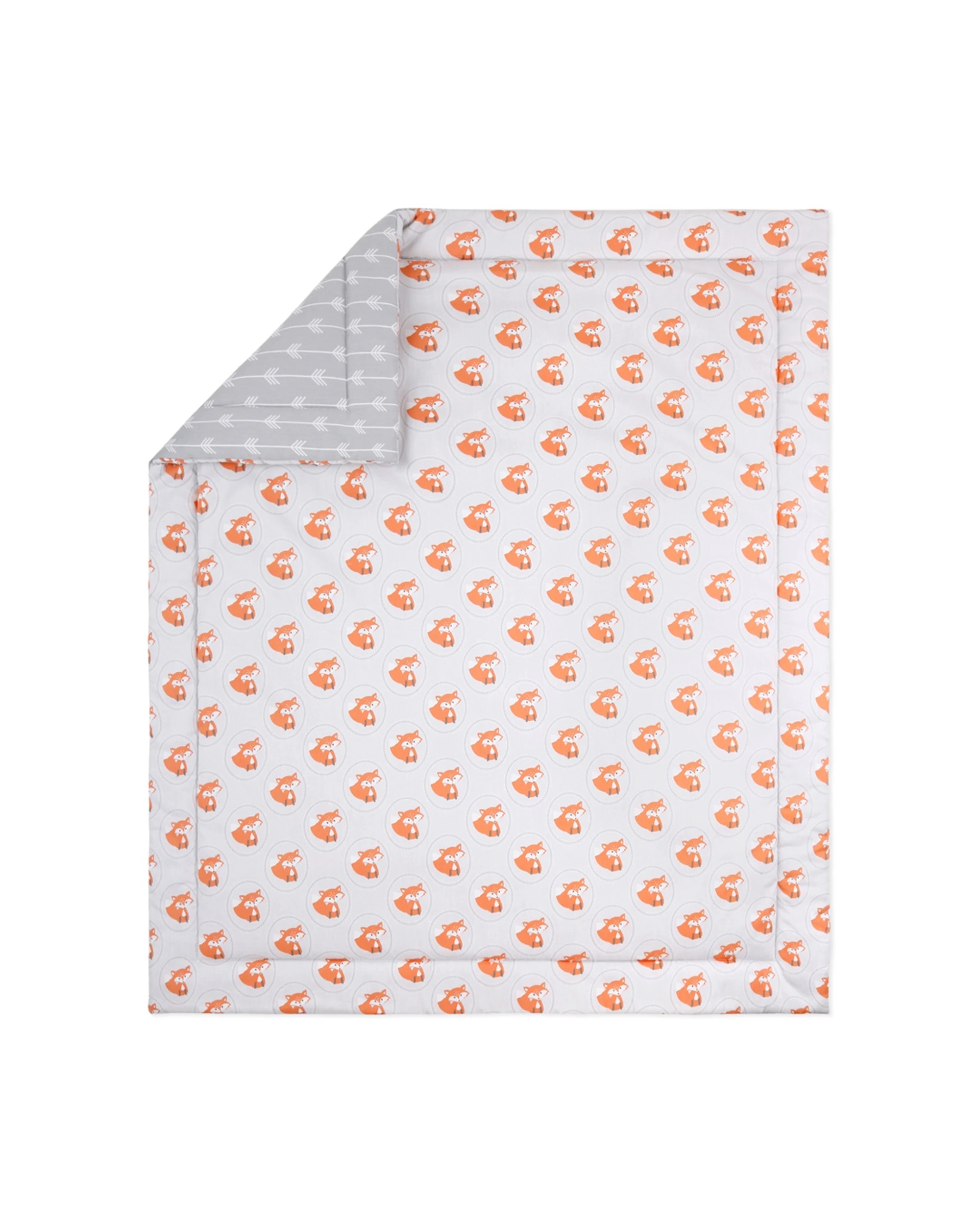 1 The Peanutshell 4pc Cotton Quilt Sheet Pillow Case Bed Set Fox Nursery - Pattern, 1 of 4