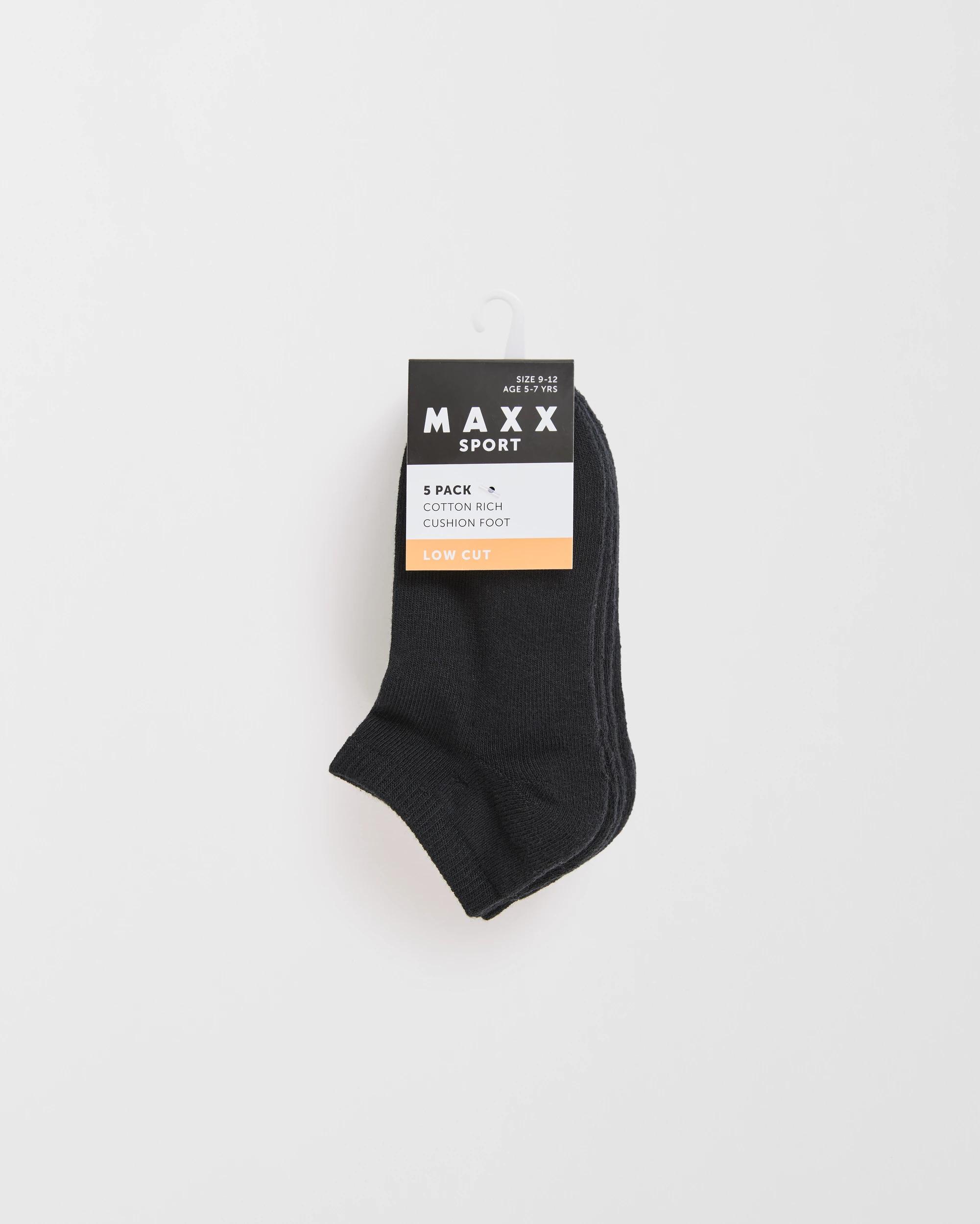 3 Maxx 5 Pack Core Sports Low Cut  Socks BLACK, 3 of 3