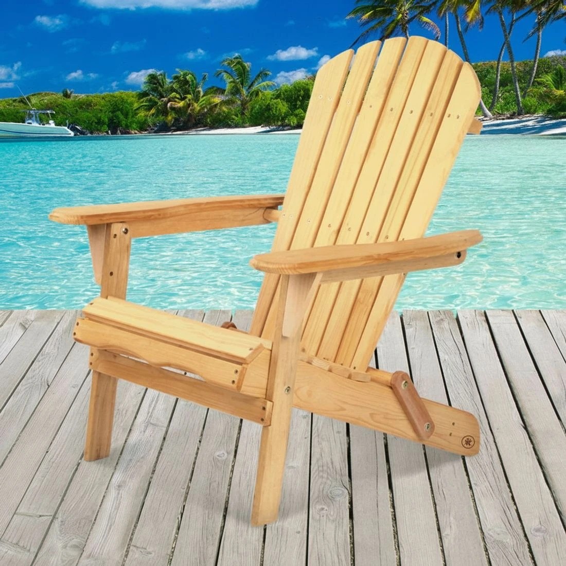 10 Gardeon Adirondack Outdoor Chairs - Brown, 10 of 10