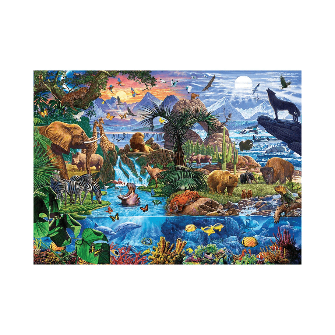 2 Eurographics Puzzles Eurographics Animals of the World 5000 Piece Jigsaw Puzzle, 2 of 2