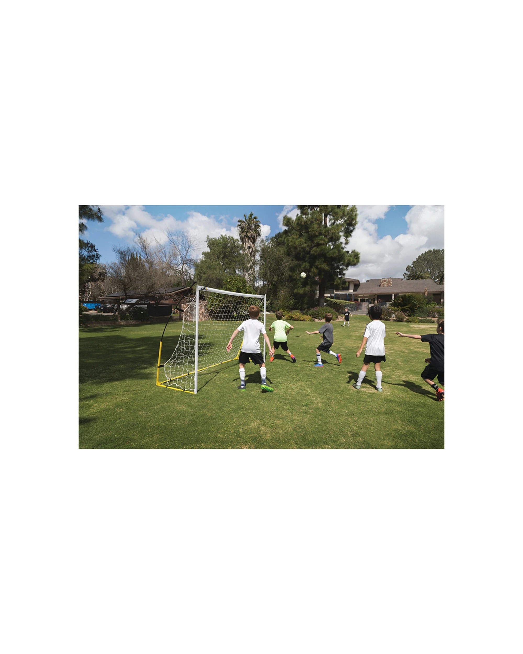5 Sklz 8' Quickster Soccer Goal Tension-Tite Frame Durable Portable Training Goal Set - White, 5 of 5