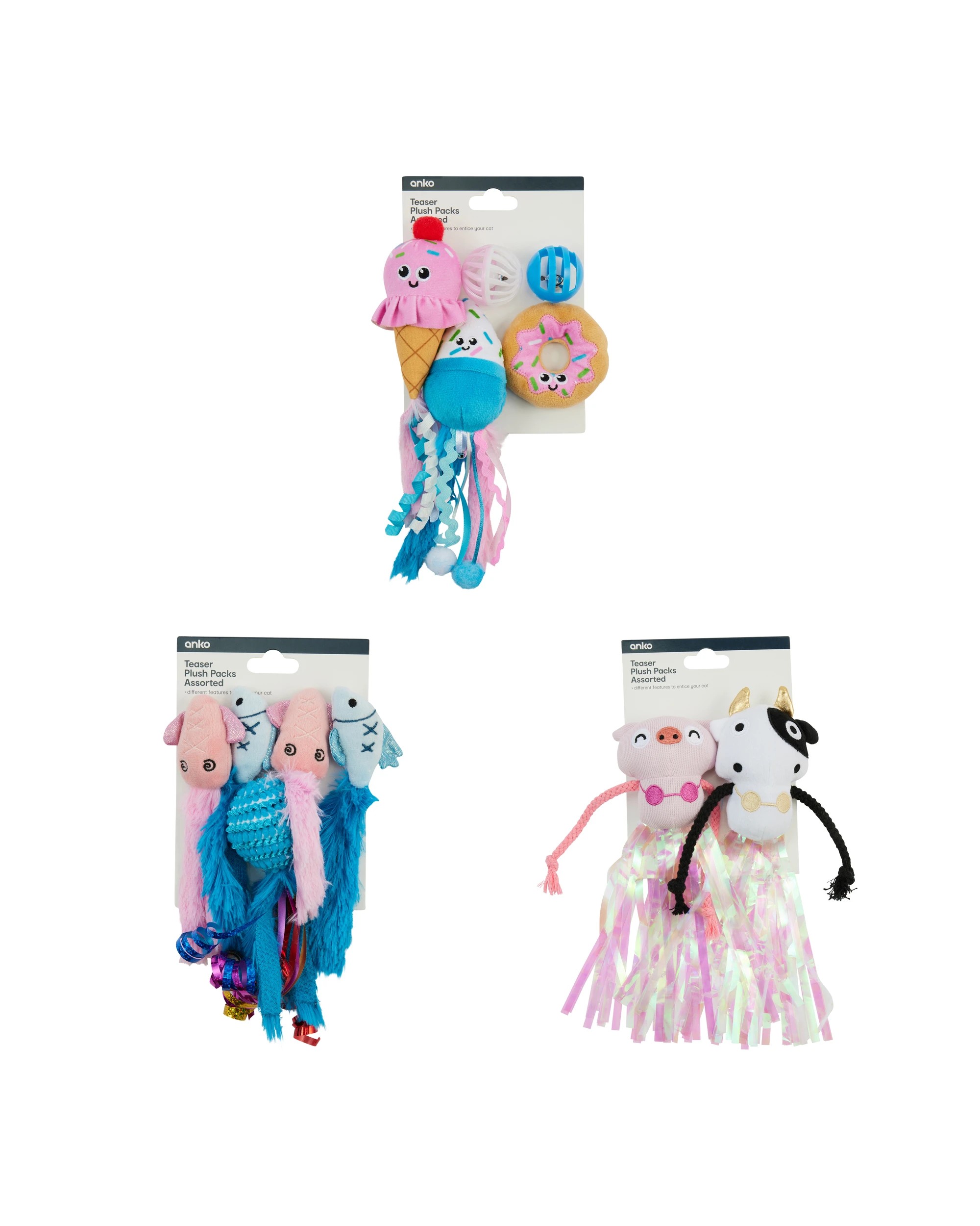 3 Teaser Plush Pack - Assorted, 3 of 3