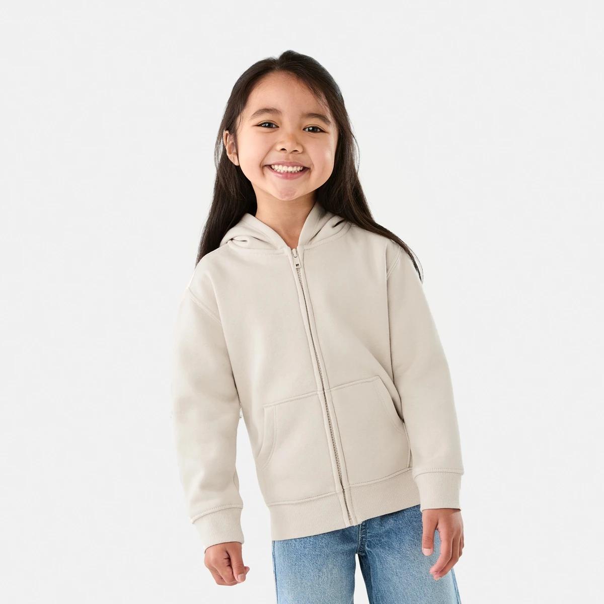 2 Zip Through Hoodie Crm Beige, 2 of 10