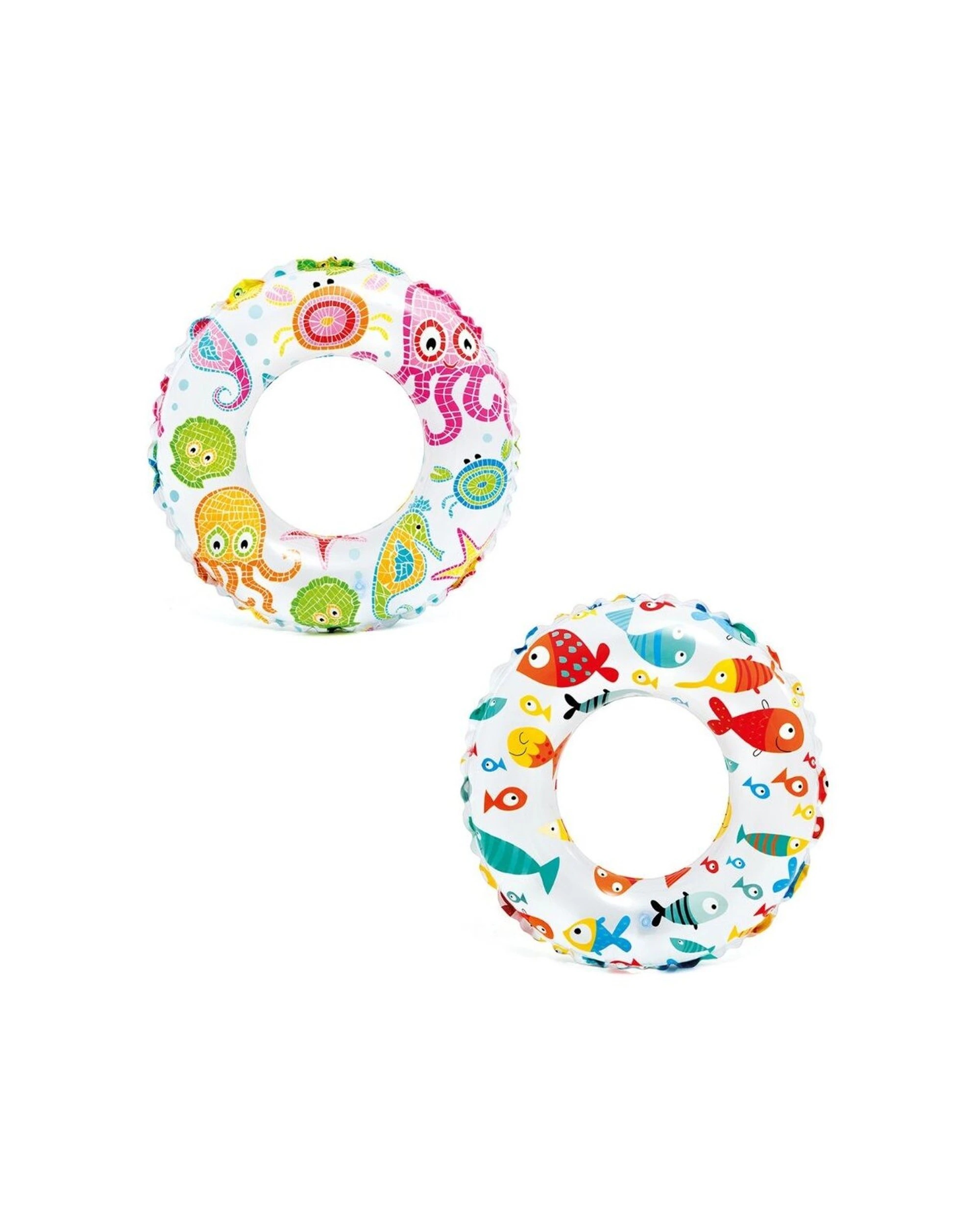 1 Intex 2PK Lively Print Swim Rings Inflatable Kids Floats 6-10Y+ - Assorted, 1 of 8