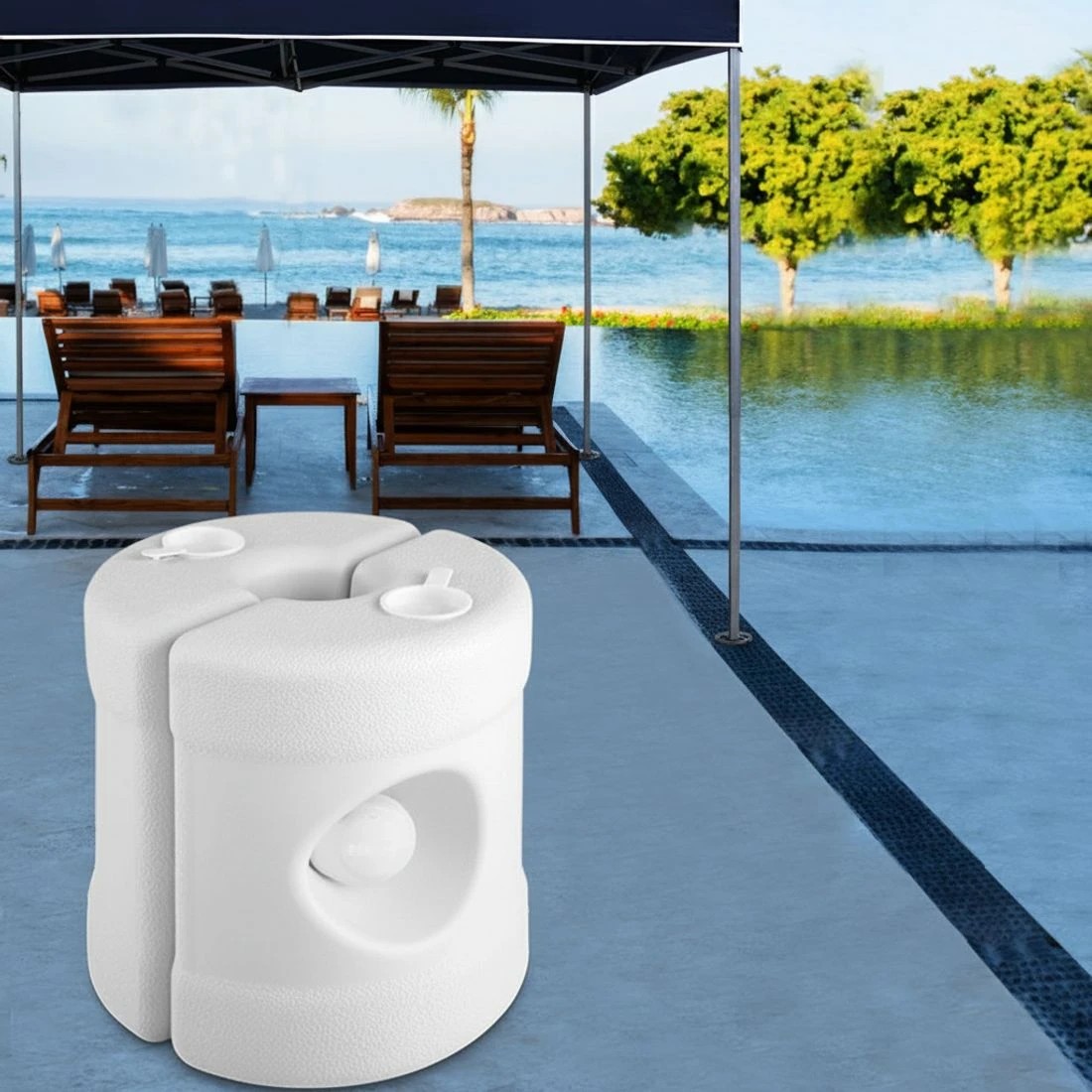 7 Instahut Gazebo Base Pod Kit Pop Up Marquee Set Outdoor Wedding Tent Canopy Leg 4 pcs - White, 7 of 8