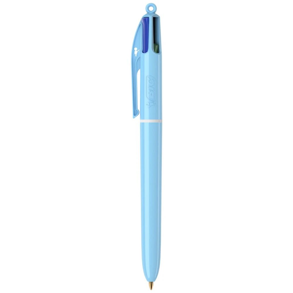 1 Bic 4-Colour Ballpoint Pen Pastel Blue, 1 of 2