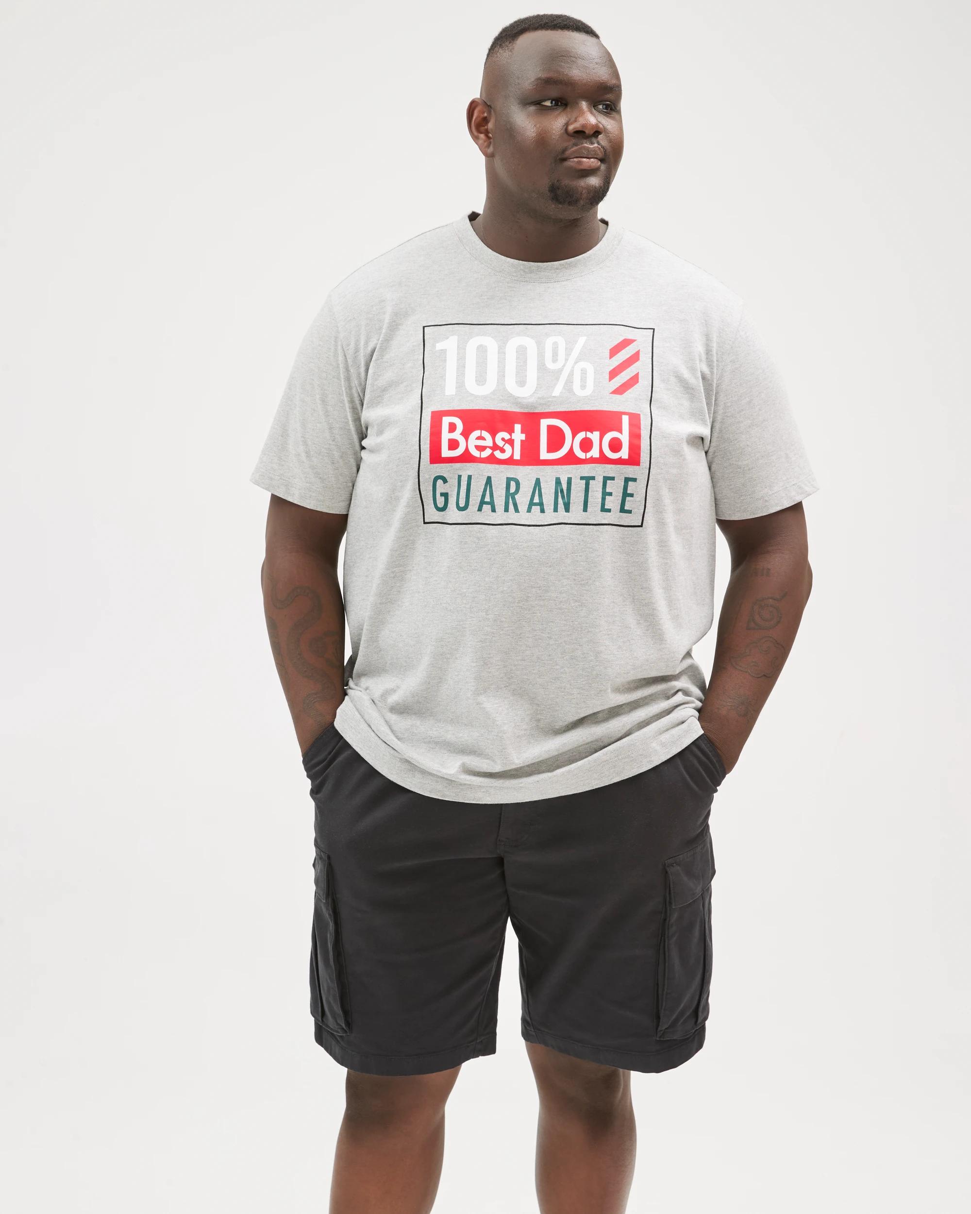 1 Target Man Plus Size Australian Cotton Blend Print T-Shirt GREY, 1 of 7