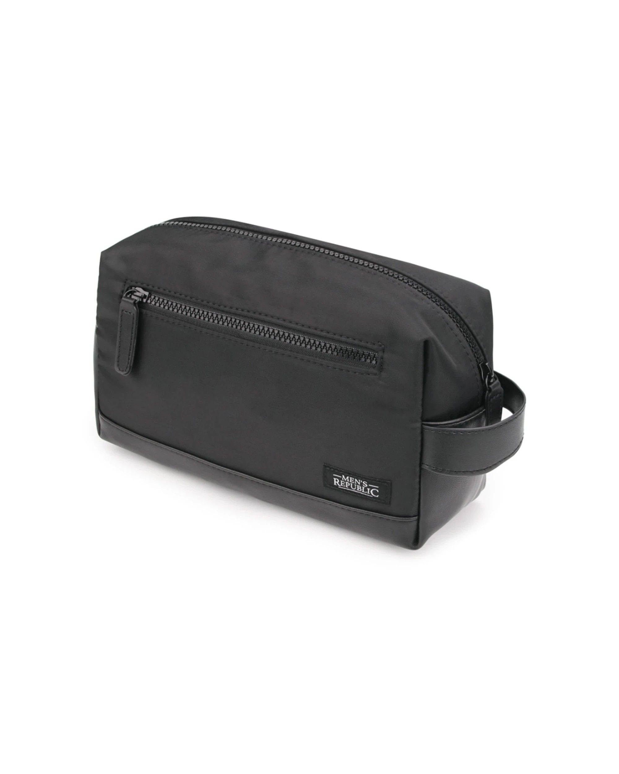 2 Mne's Republic Nylon Toiletry Bag Compact Travel Pouch Practical Travel Organiser 25cm - Black, 2 of 7