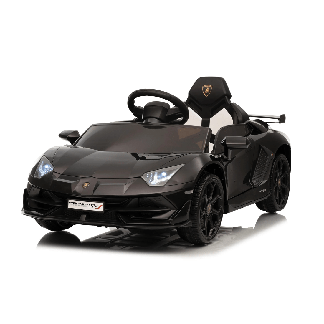 1 Lamborghini Aventador Ride On - Black, 1 of 10
