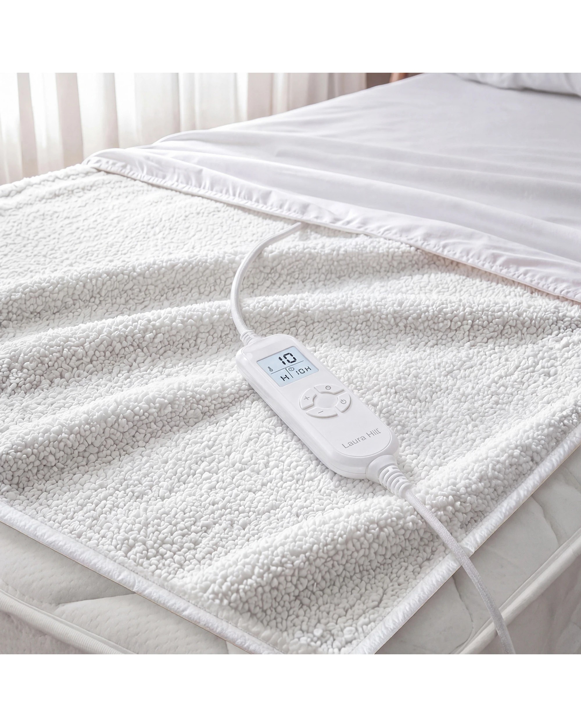 10 Laura Hill Single Electric Heated Underlay Blanket Fleecy Fabric with Timer - Single Bed, 10 of 10