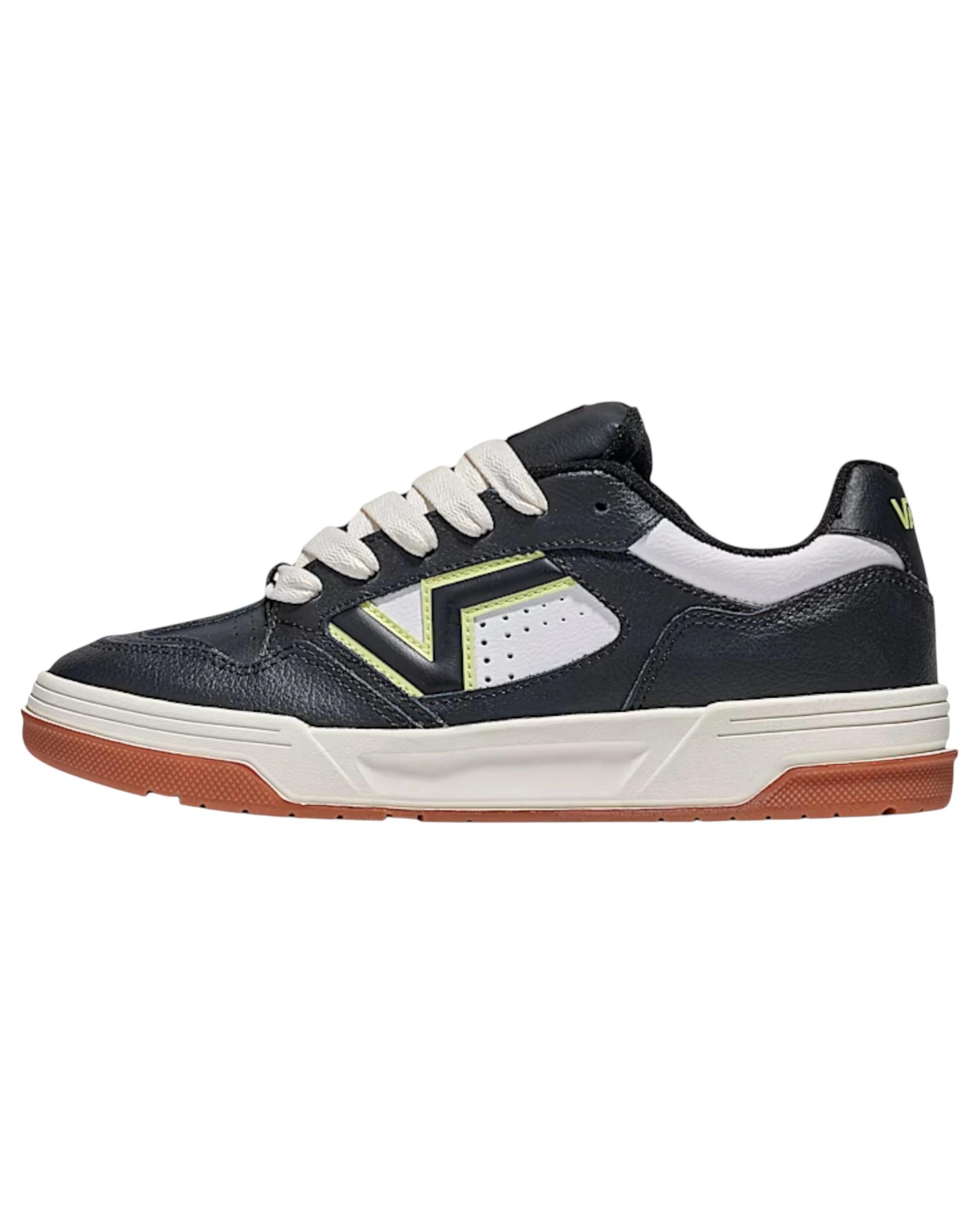 3 Vans Mens Upland Black/ Lime Lace Up Casual Shoes BLACK/LIME, 3 of 4