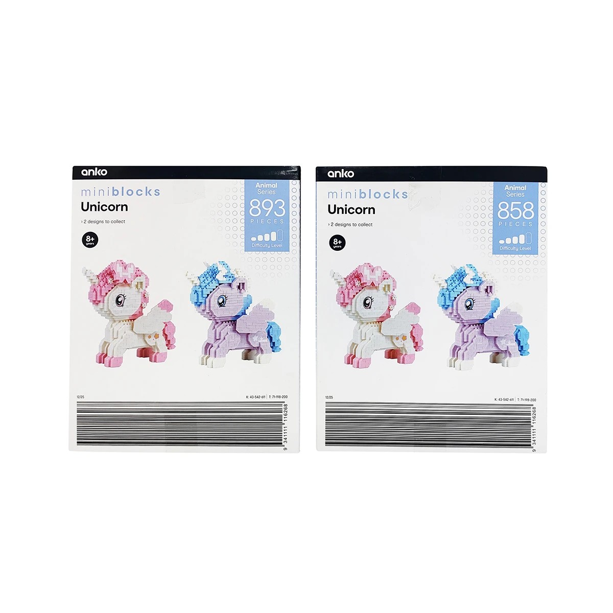 6 Mini Blocks Animal Series: Unicorn - Assorted, 6 of 6