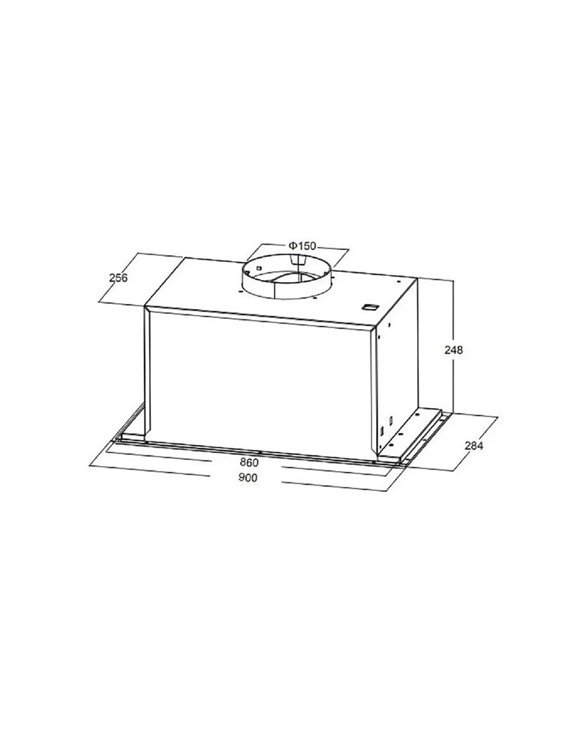 4 Kleenmaid Fixed Undermount Rangehood 90cm Black Kitchen Exhaust Vent - Black, 4 of 4