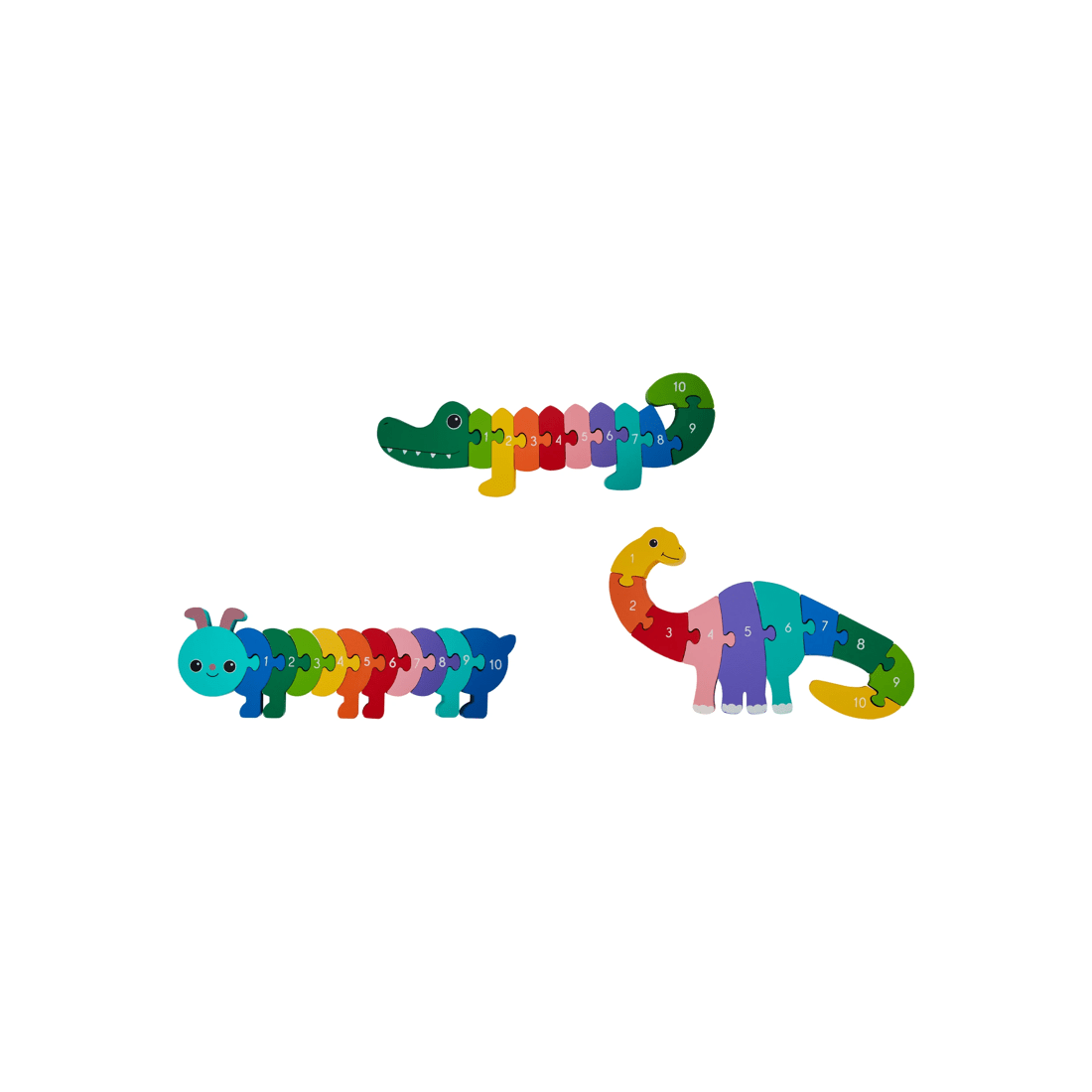 1 Wooden Counting Rainbow Animal - Assorted, 1 of 8