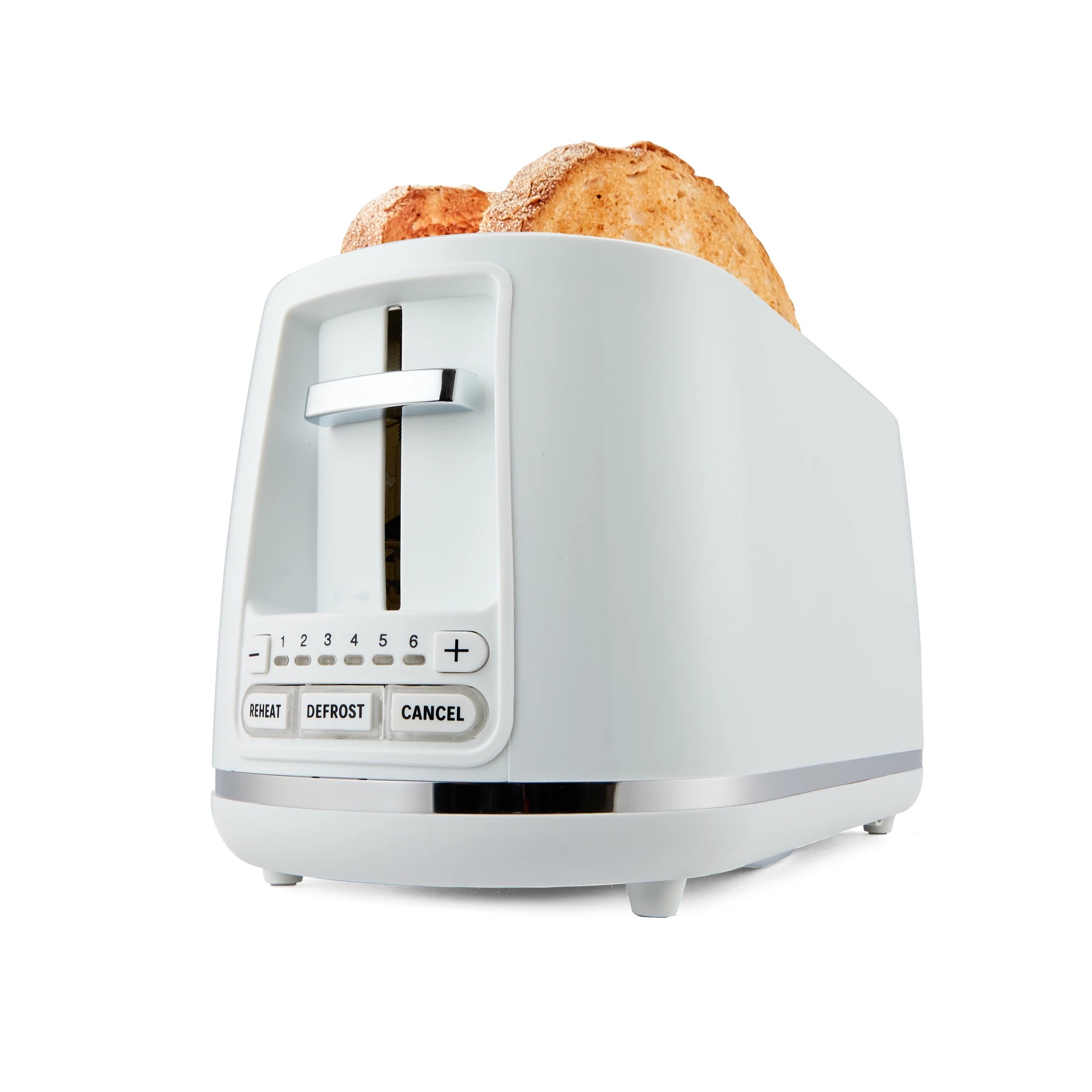 1 4 Slice Long Slot Toaster - White, 1 of 8